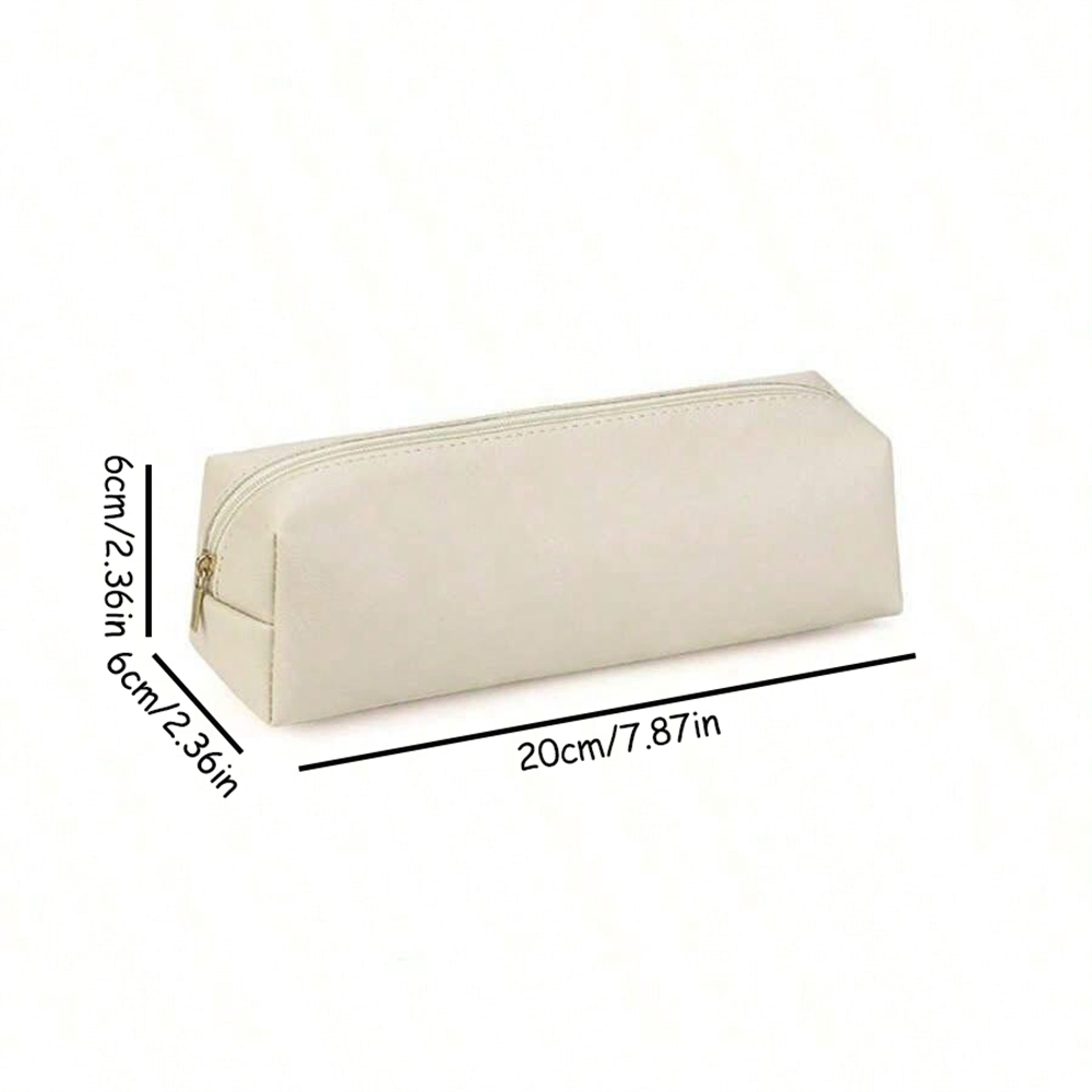 Large Capacity PU Leather Pencil Case Organizer With Zipper For Students And Office Supplies 1