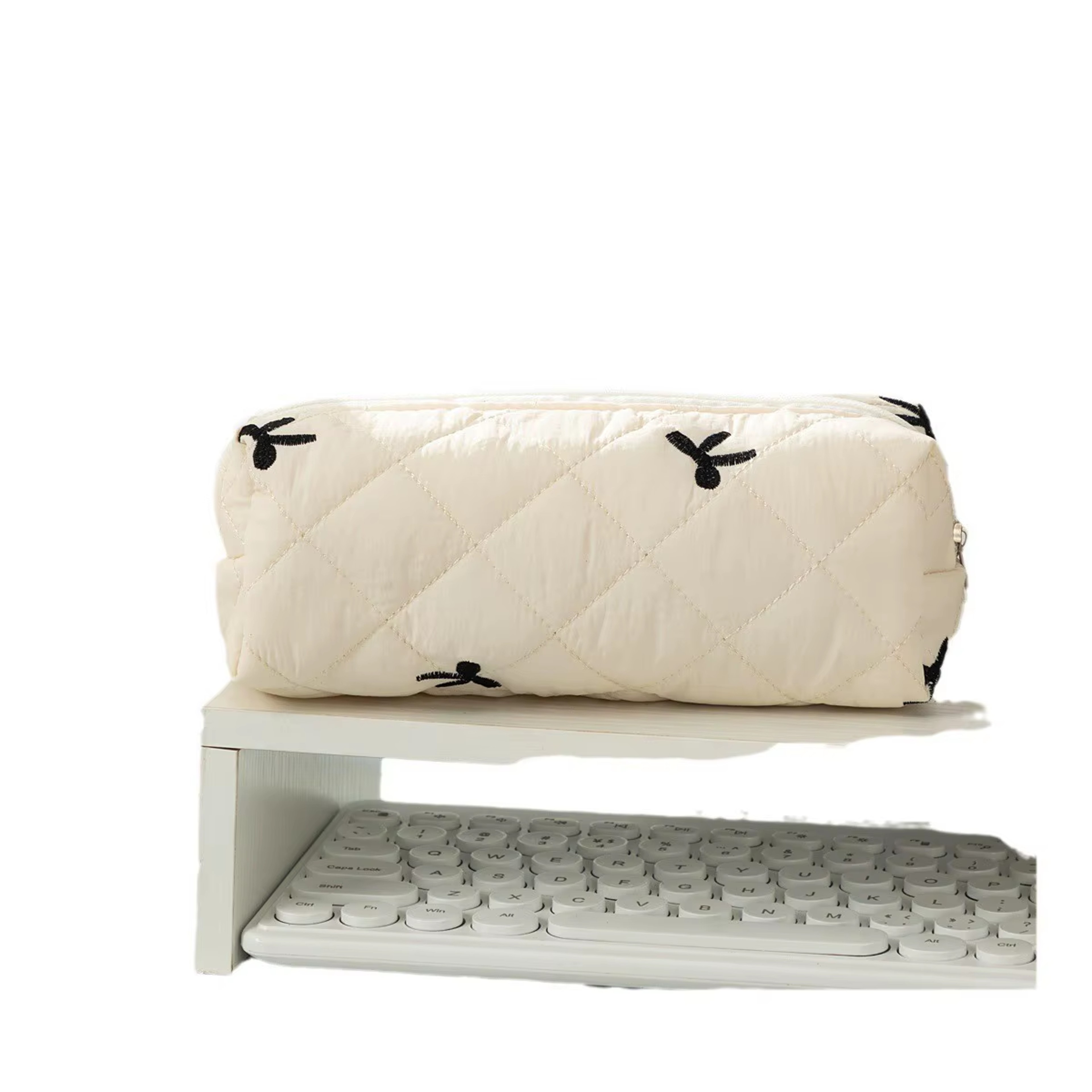 Bowknot Pencil Case Portable Desktop Stationery Storage Box For Students 9