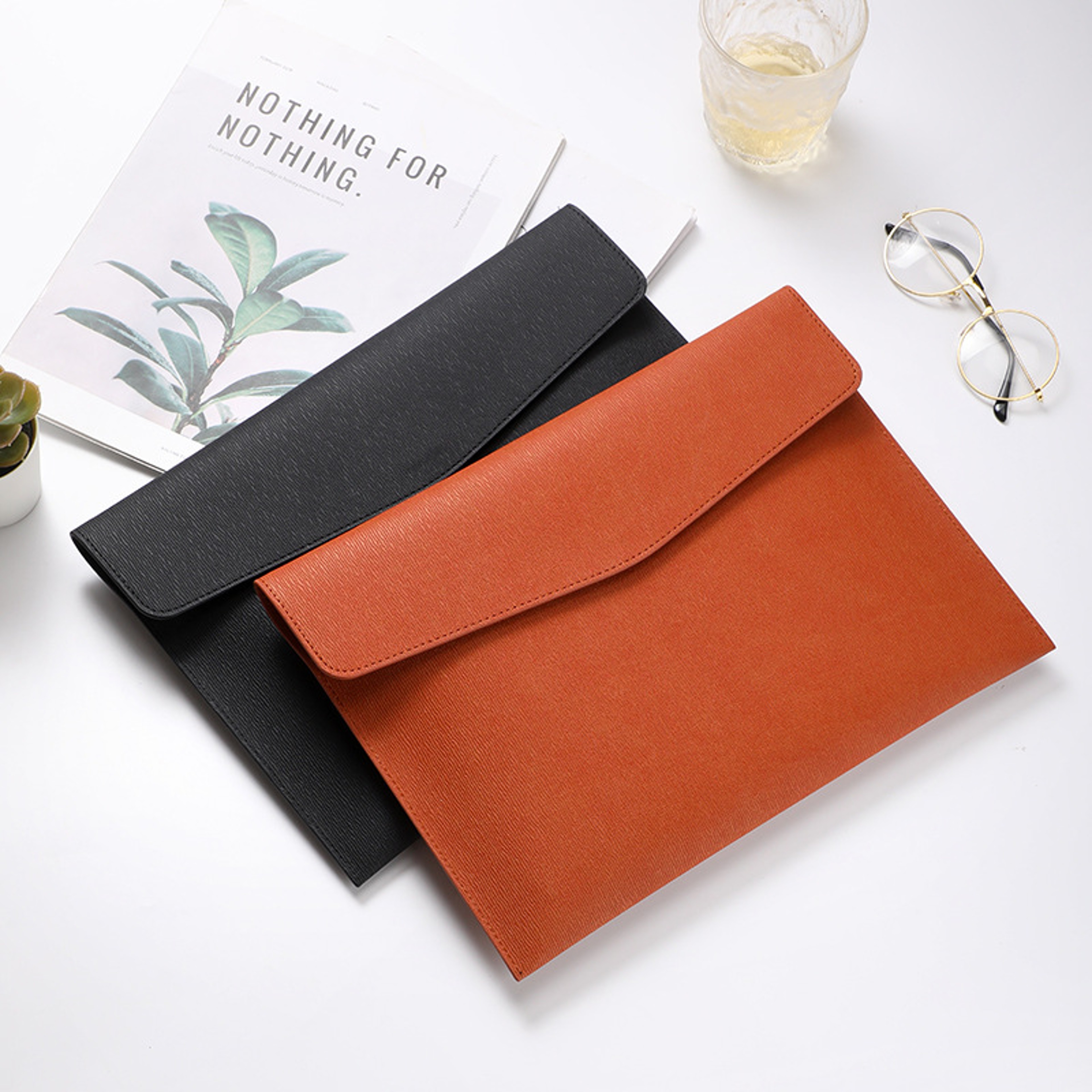 Premium Document Organizer Faux Leather Business File Bag 1