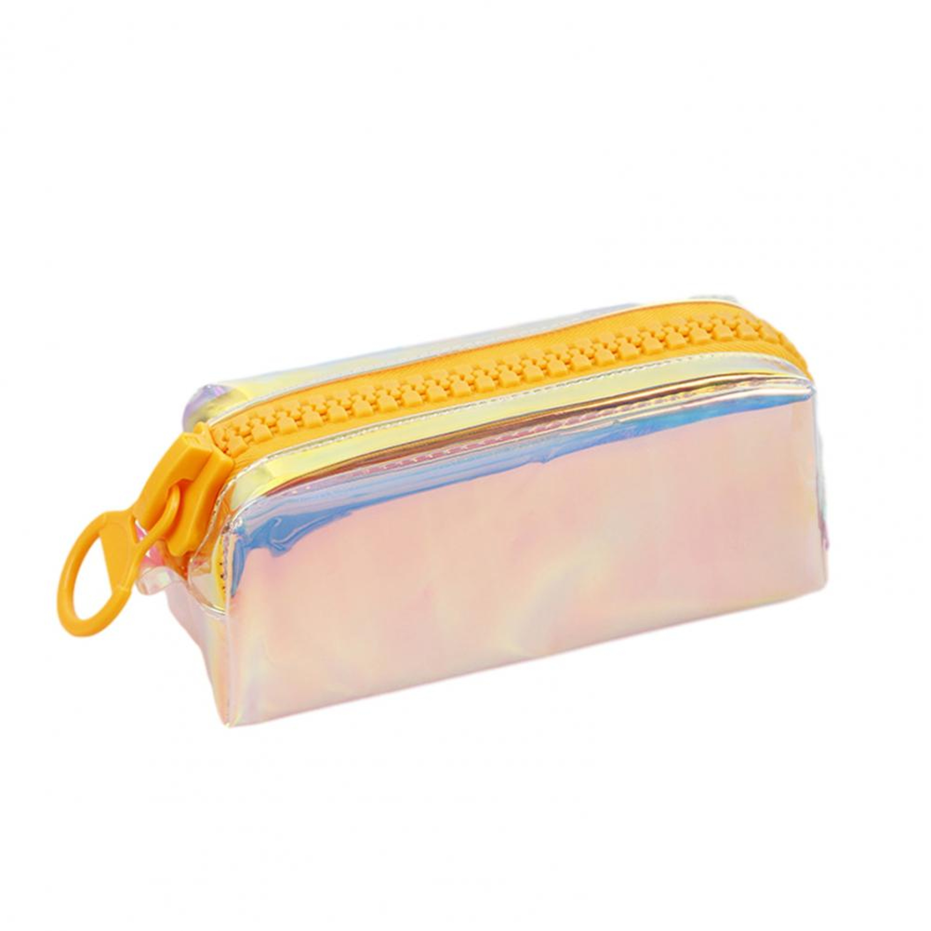 Iridescent Holographic Pencil Case With Wide Opening And Large Capacity 8