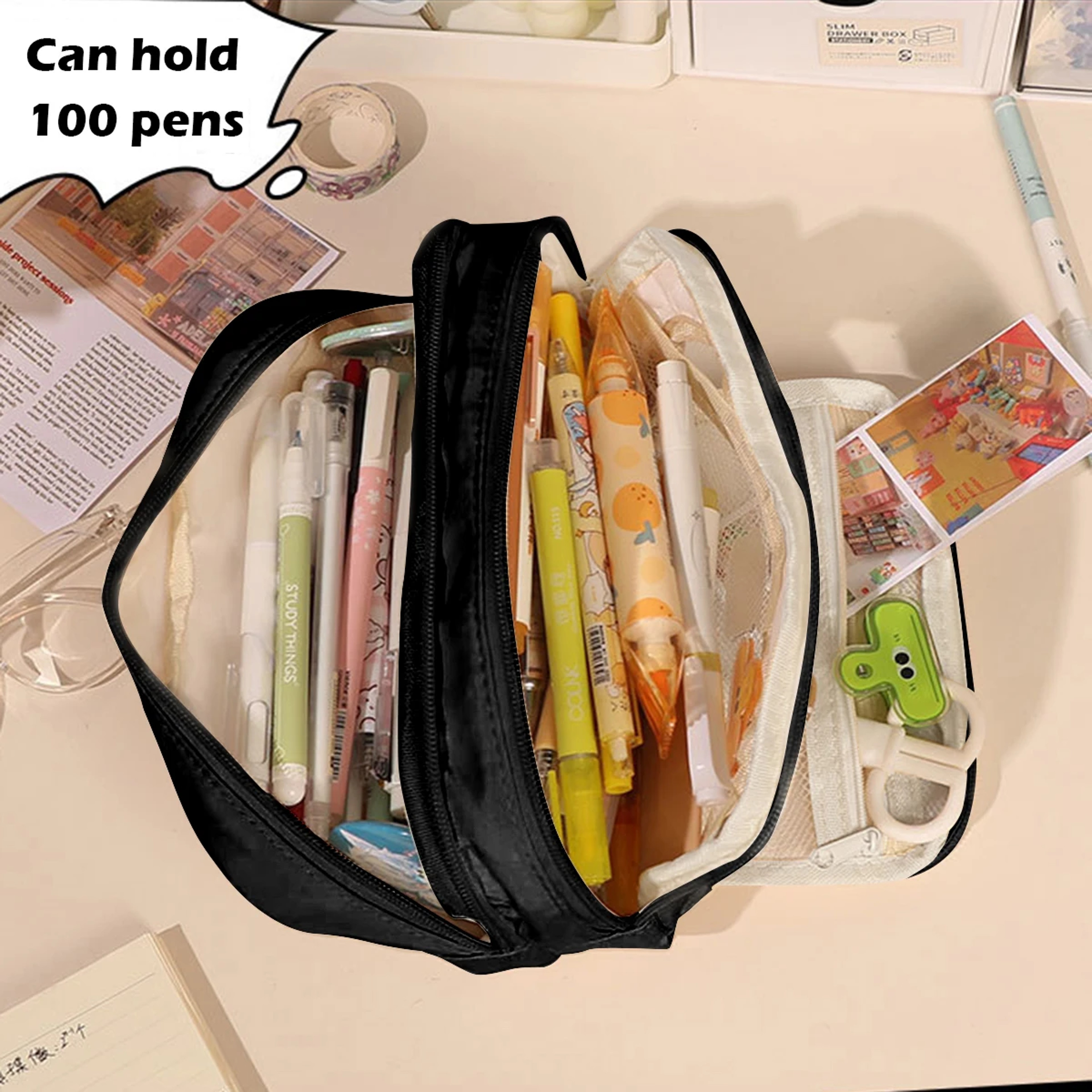 Cute Multi Layer Large Capacity Pencil Case Organizer 3