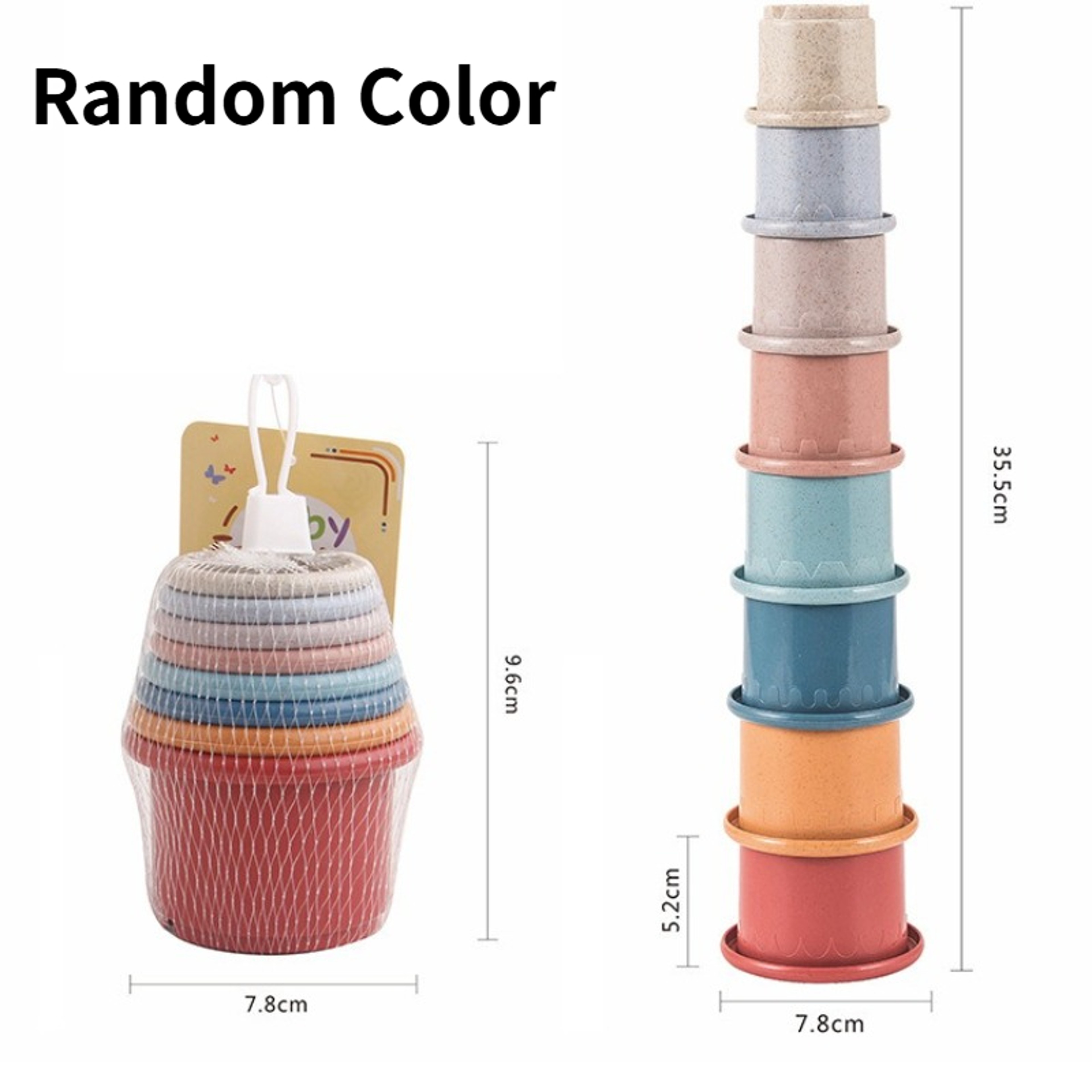 Colorful Rabbit Stacking Cups Enrichment Toy Set 5
