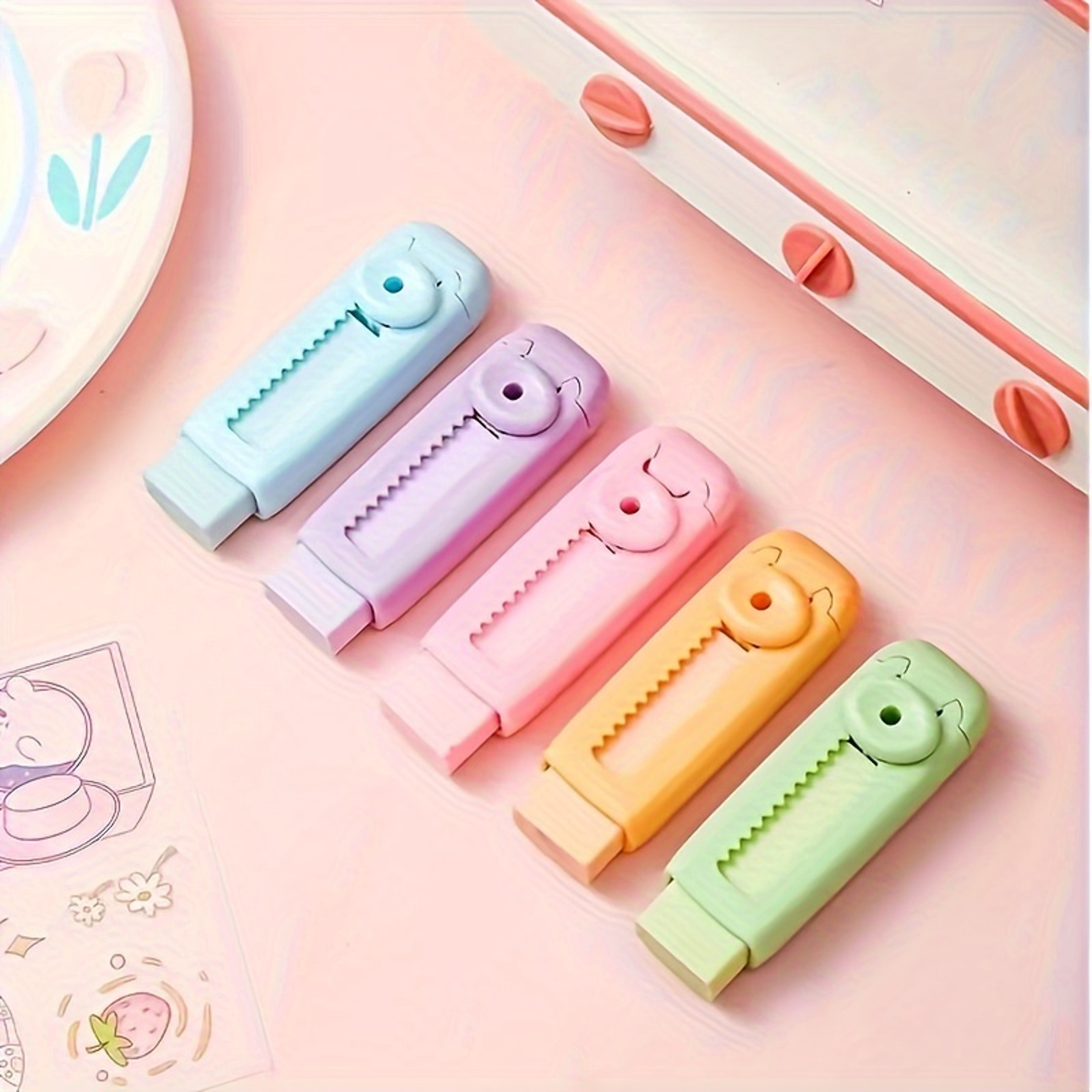 Push Pull Eraser Pen Creative Labor Saving Pencil Eraser For Students Drawing And Office Use 0