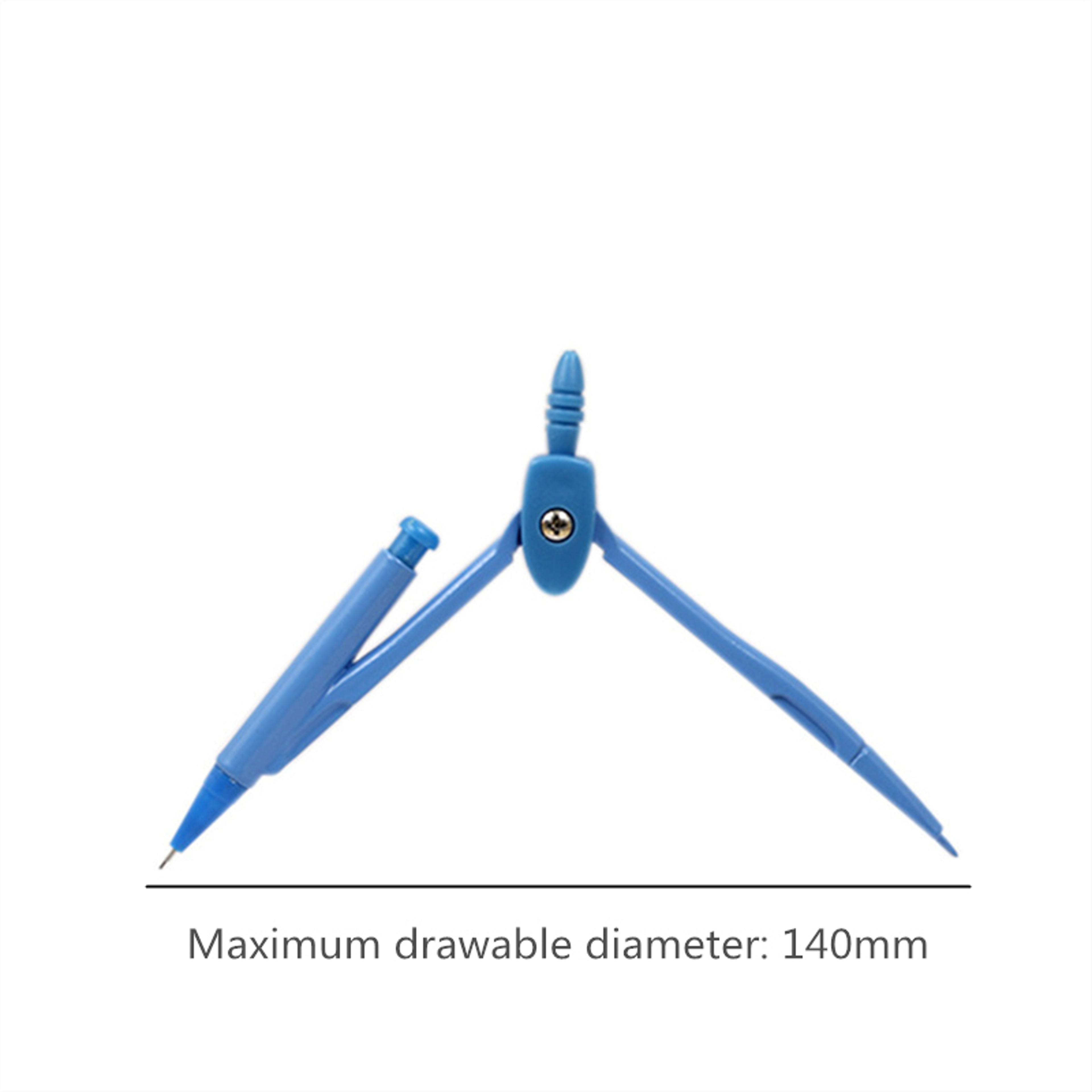 Precision Metal Compass for Students with Spare Pencil Lead Geometry Drawing Tool – view 3