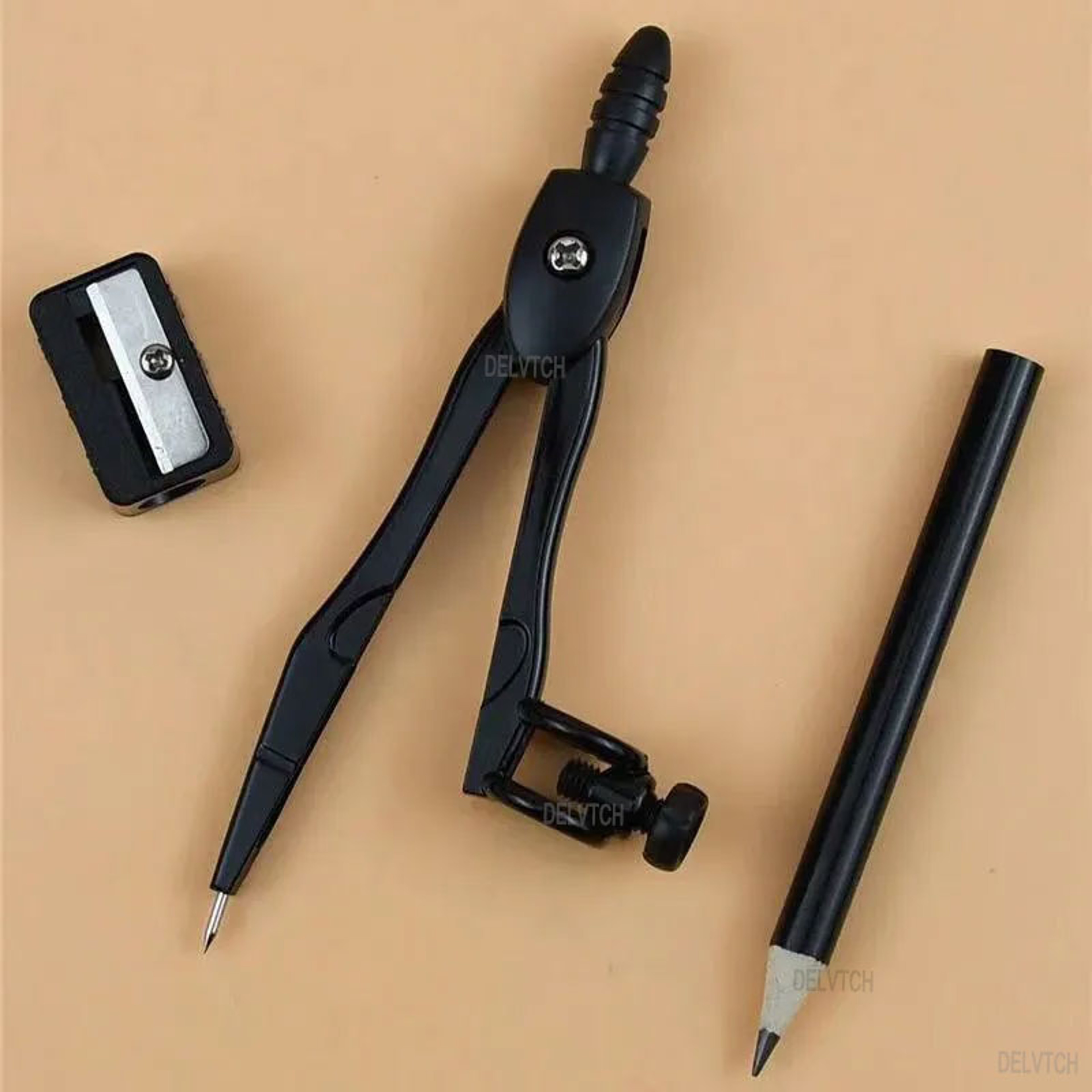 Metal Geometry Compass Set With Pencil Sharpener For Drawing School And Drafting 2