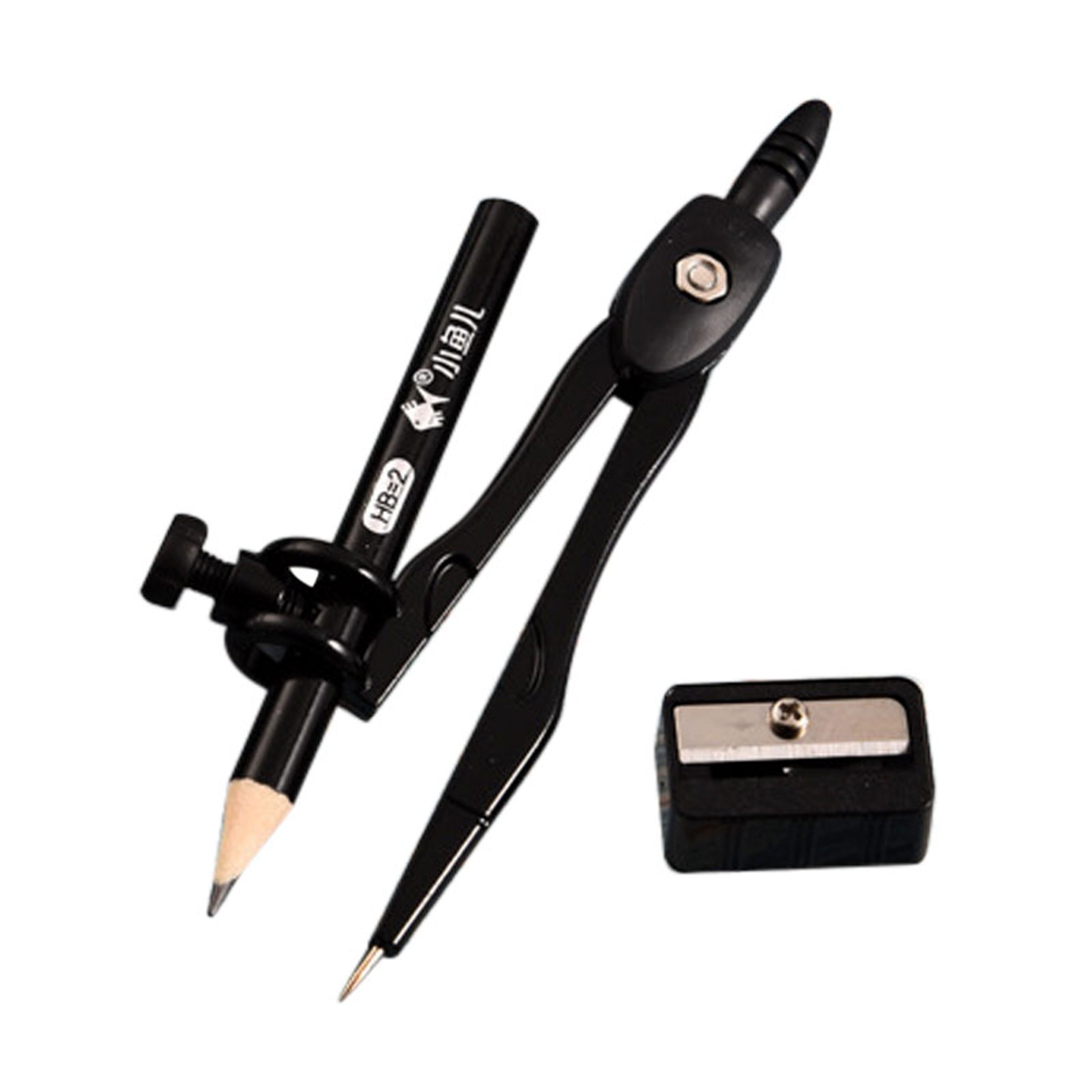 Metal Geometry Compass Set With Pencil Sharpener For Drawing School And Drafting 6