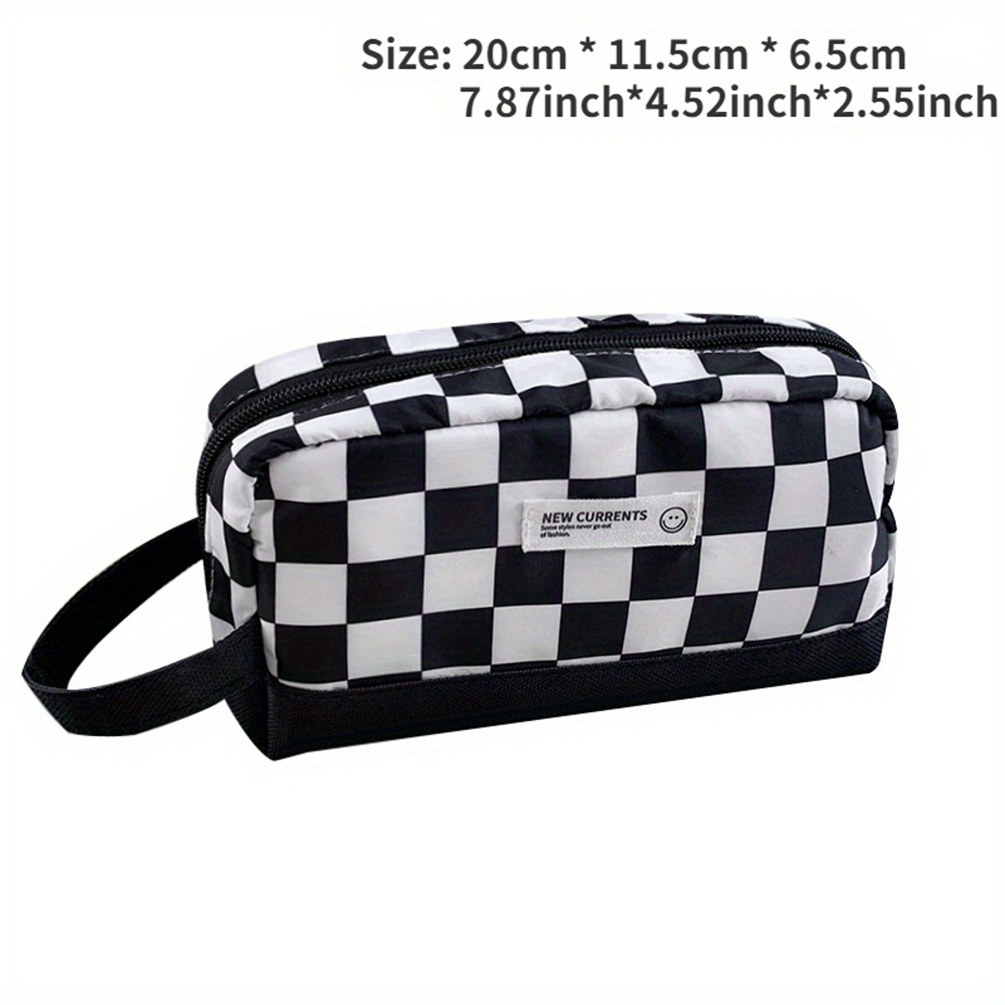 Classic Checkerboard Pen Bag Large Capacity Pencil Pouch  Cute Checkered Pencil Case 3