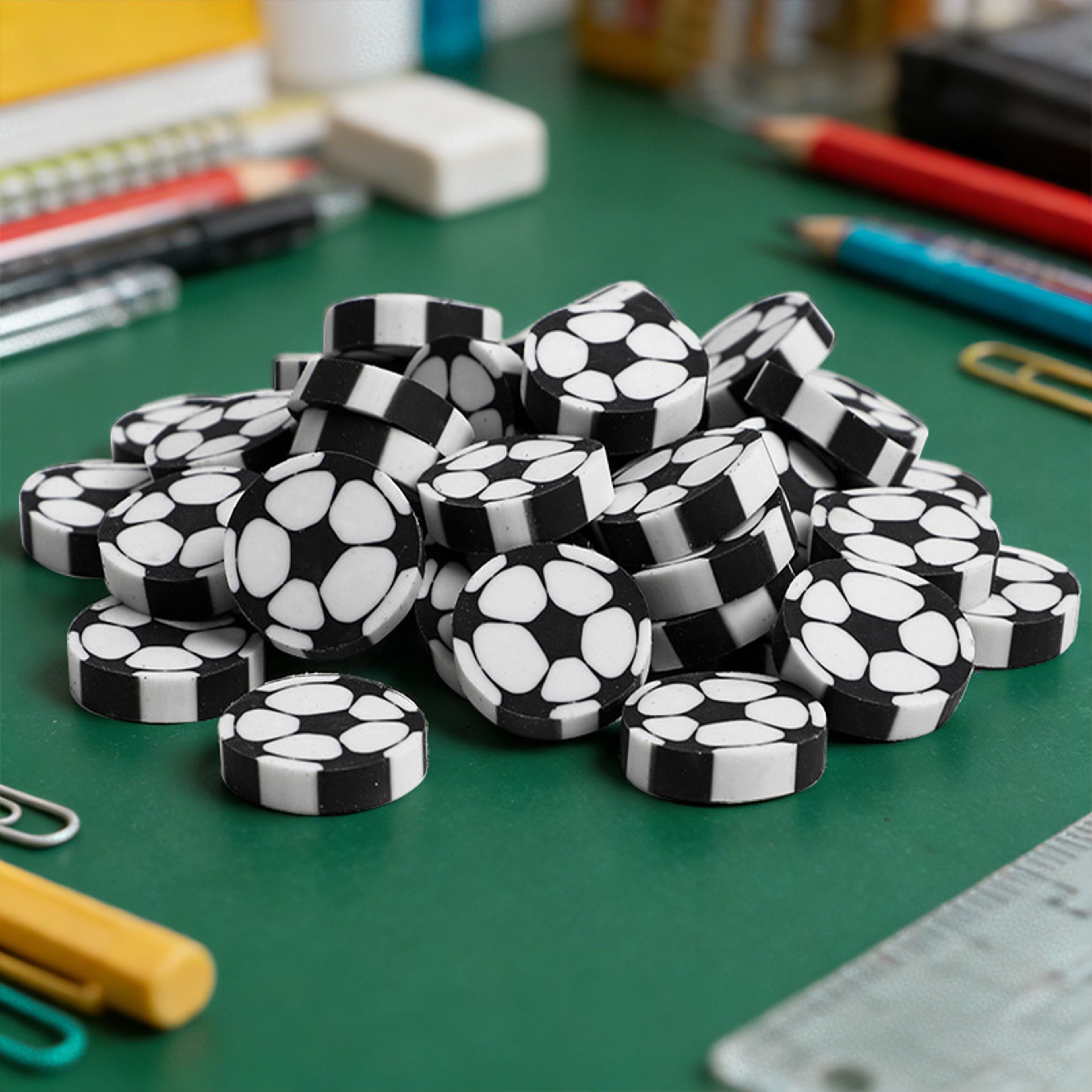 Mini Football Eraser Pack Cute Soccer Party Favors & School Rewards – view 6