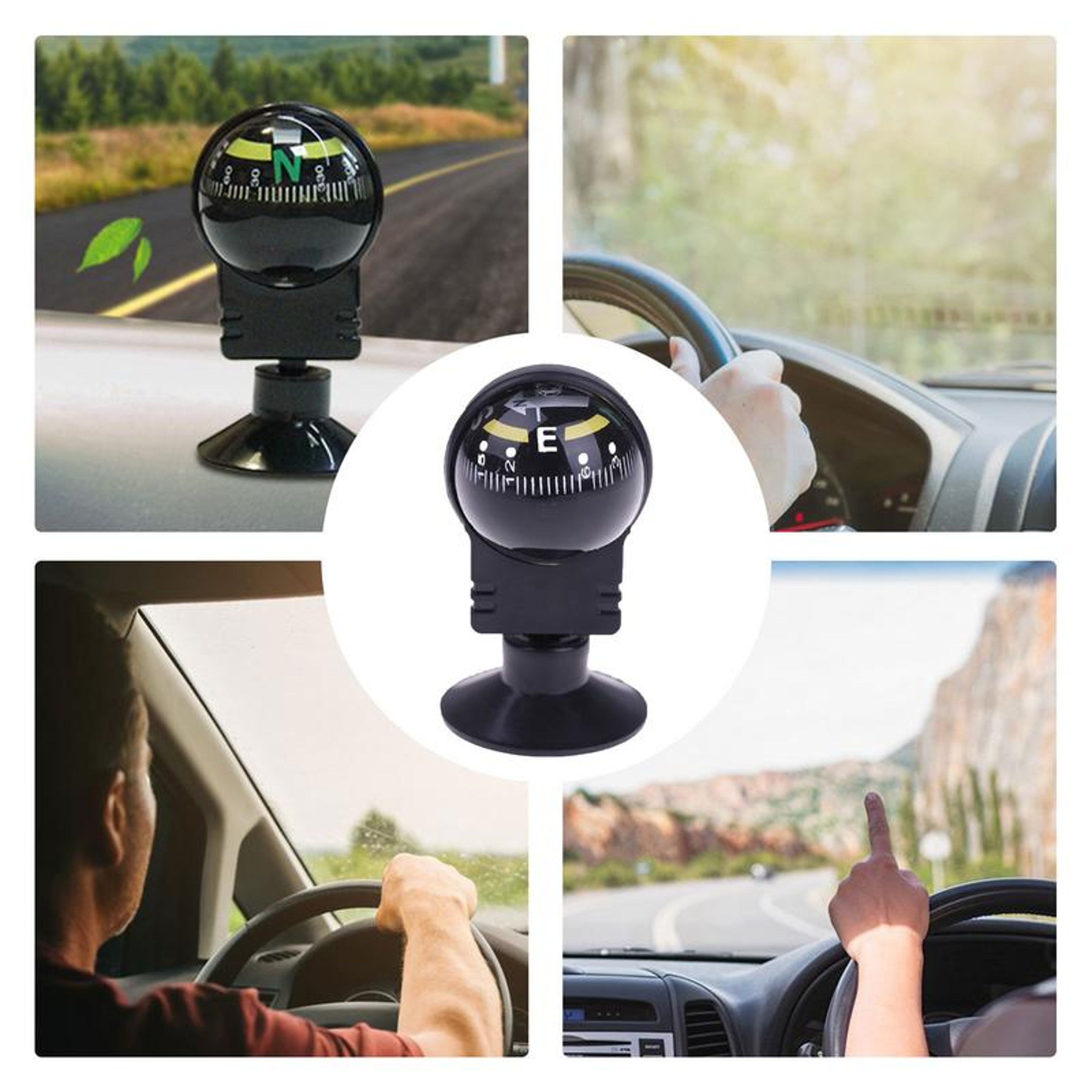 Precision Car Dashboard Compass Adjustable Automotive Navigation Tool – view 6