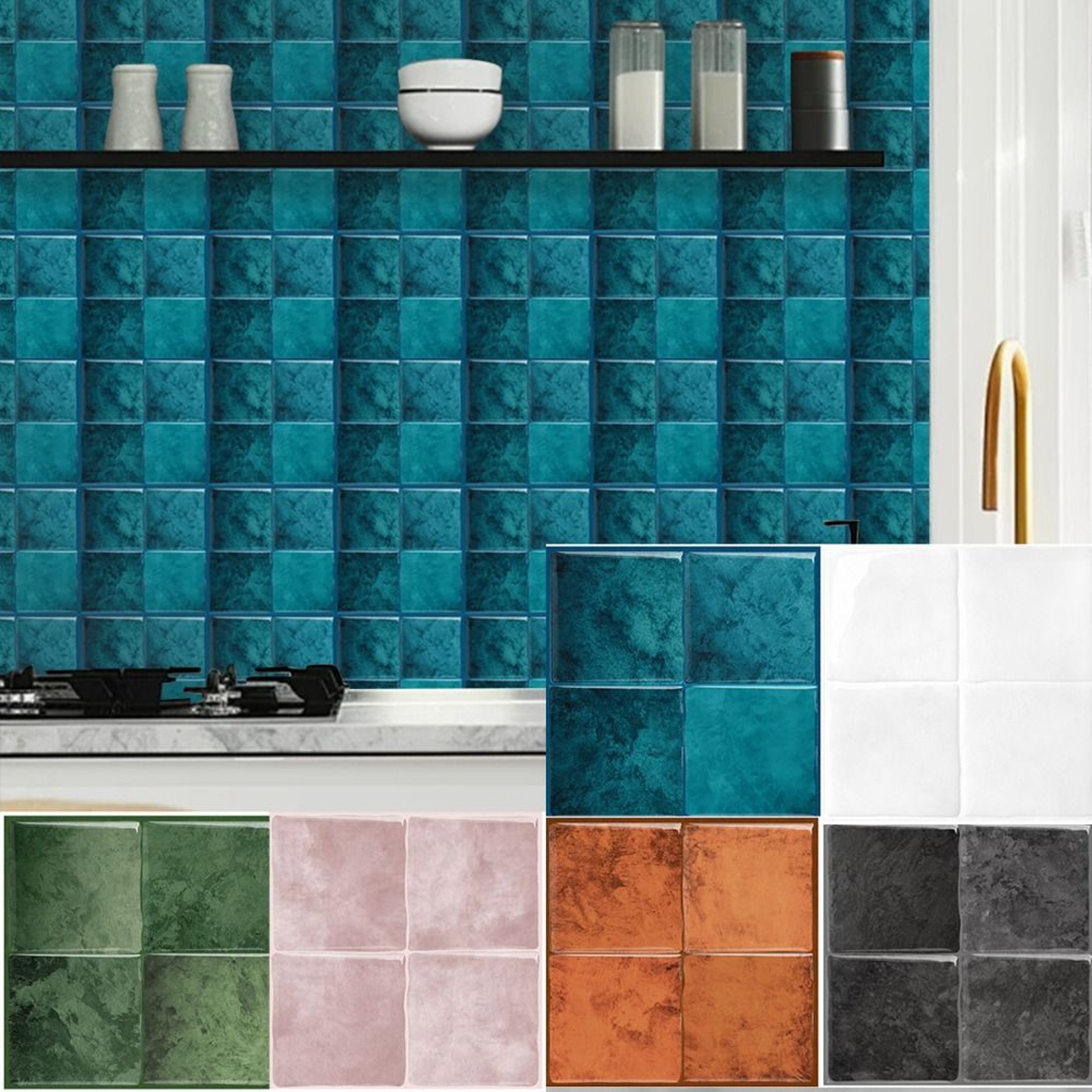 Marble Peel And Stick Backsplash Tile Waterproof Self Adhesive Wall Wallpaper 2