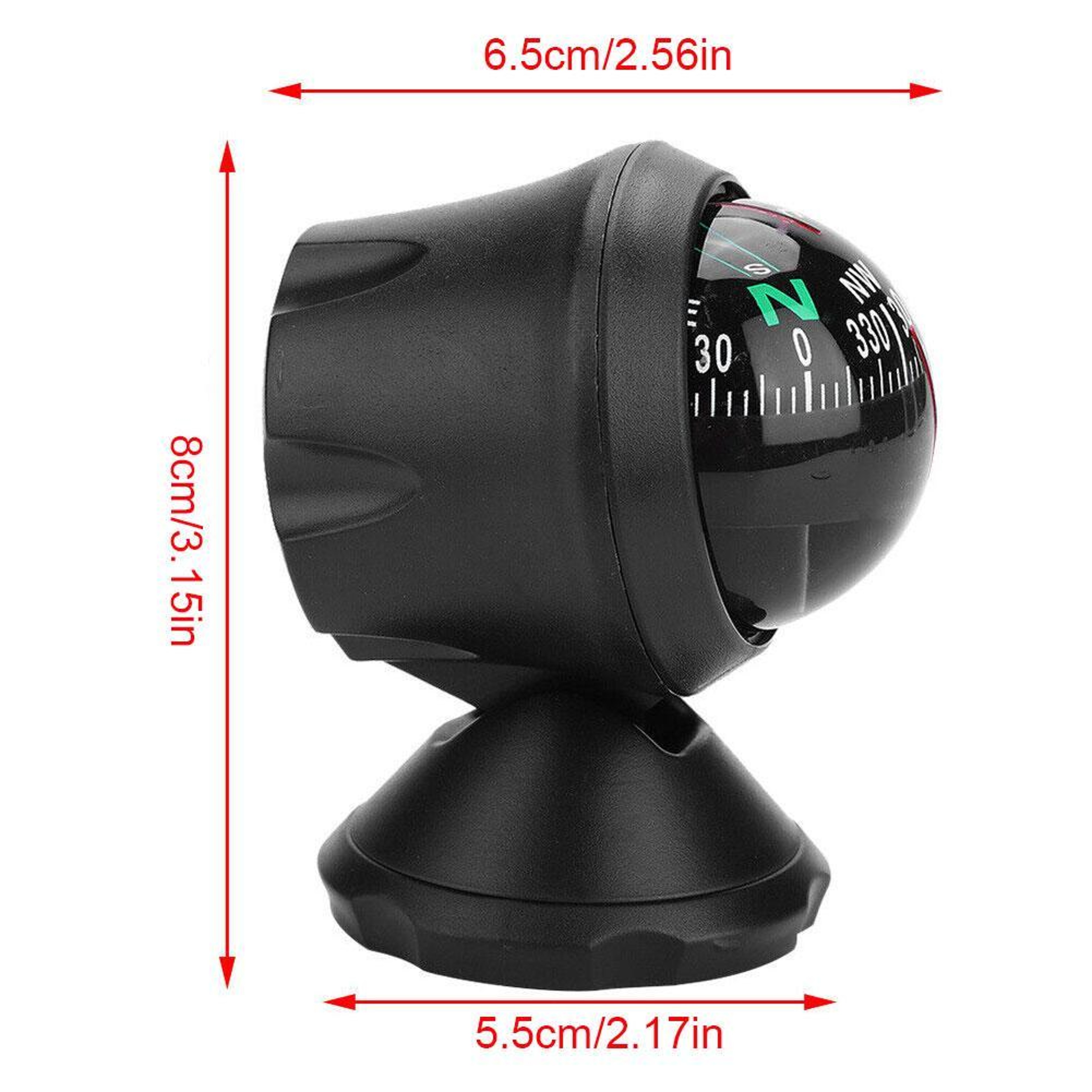 High Precision Car Compass with Luminous Guide Ball Interior Navigation Tool – view 6