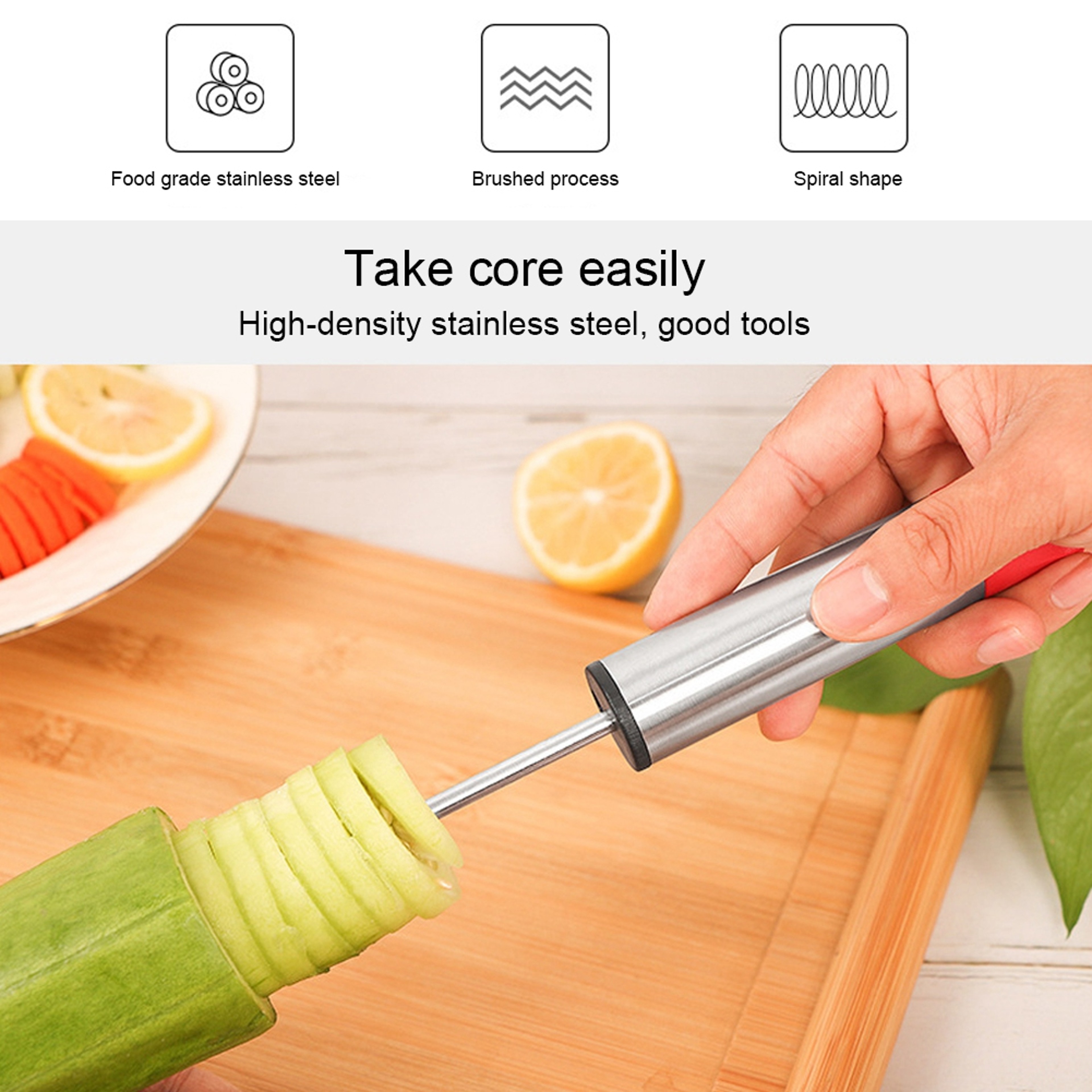 Drill Vegetable Fruit Corer With Anti Slip Handle For Zucchini Potato Carrot And Pear Hollowing 1