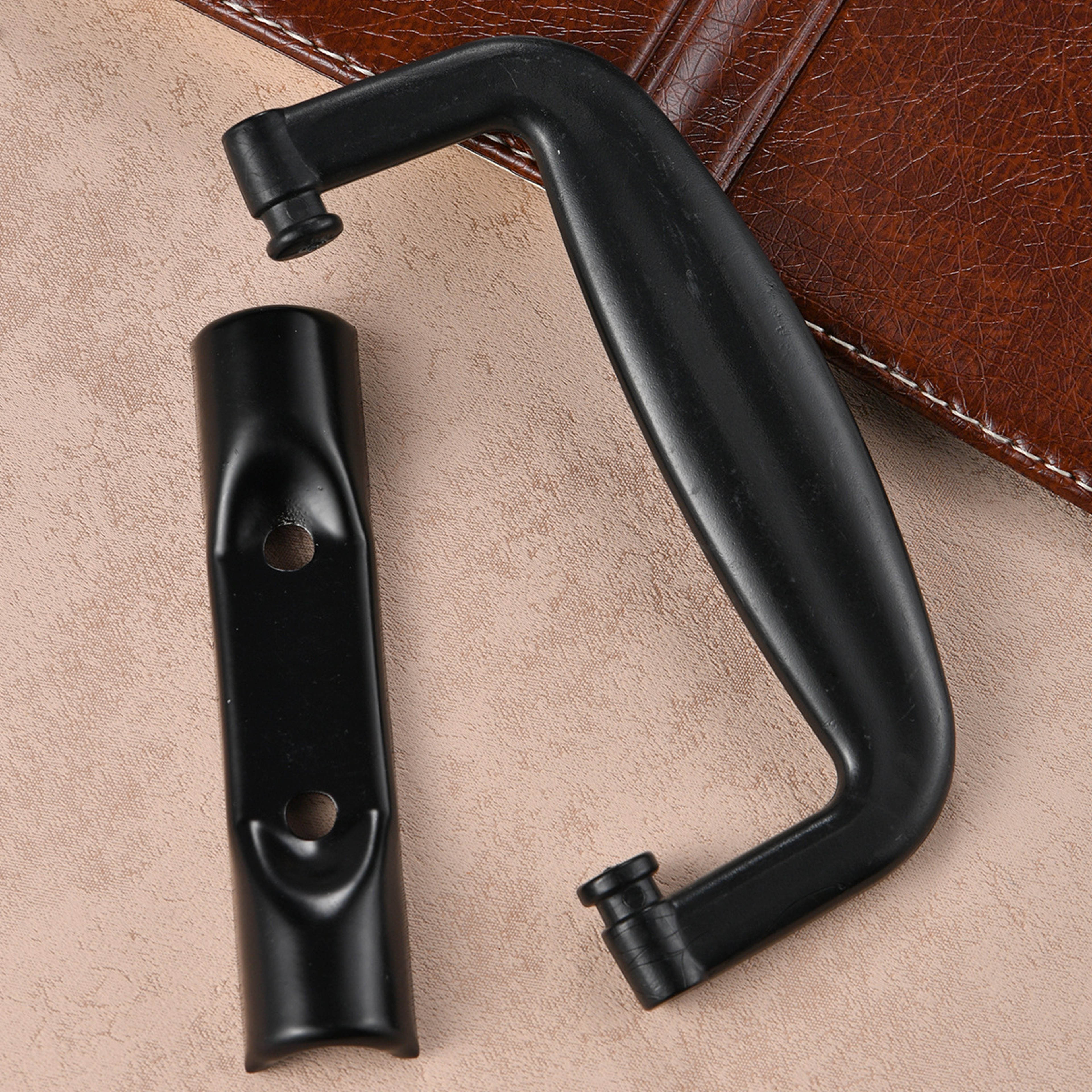 Black Suitcase Handle Replacement Durable Aluminum Case Grip For Luggage Repair 2