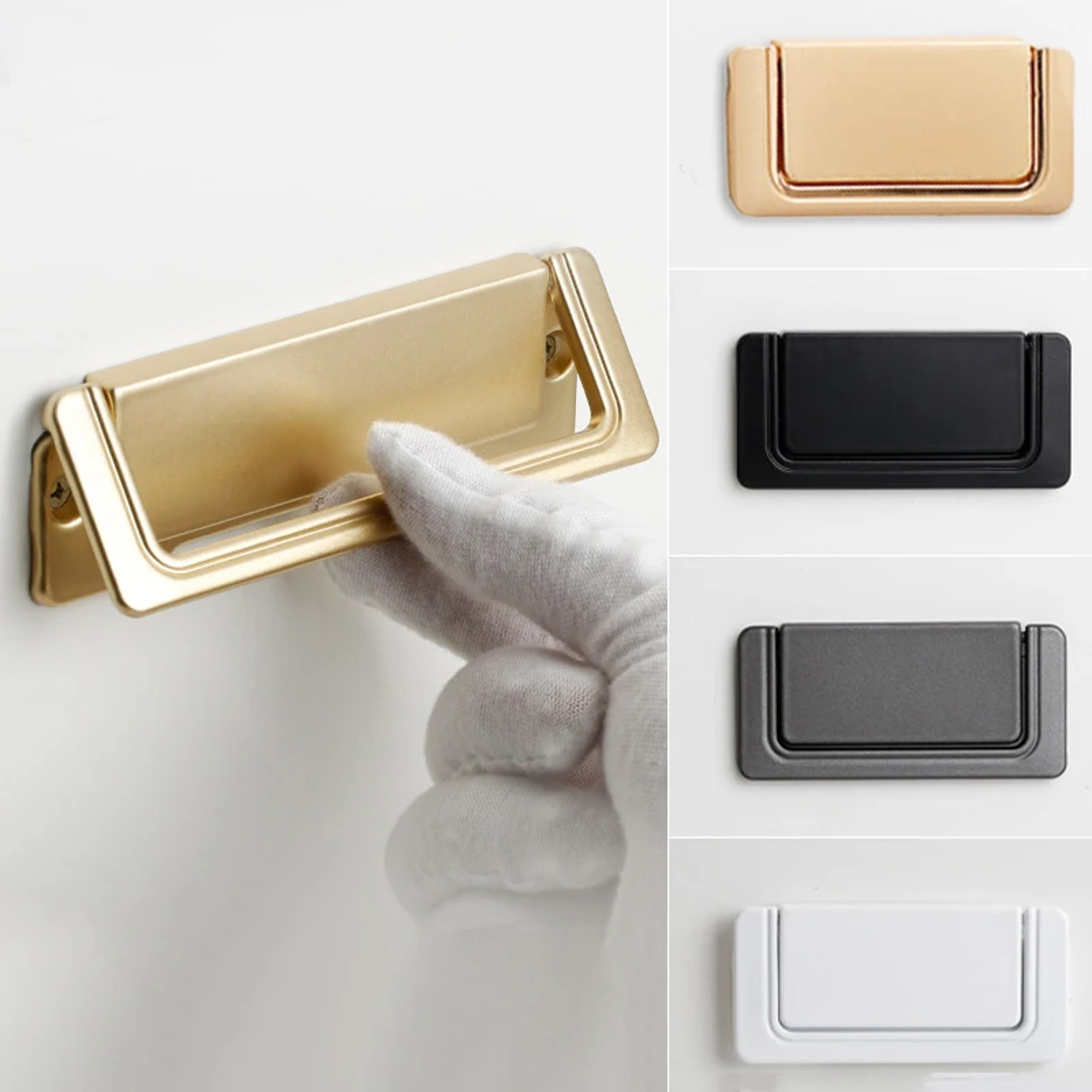 Invisible Concealed Cabinet Handle Aluminum Alloy Flat Drawer Pull For Modern Furniture 0