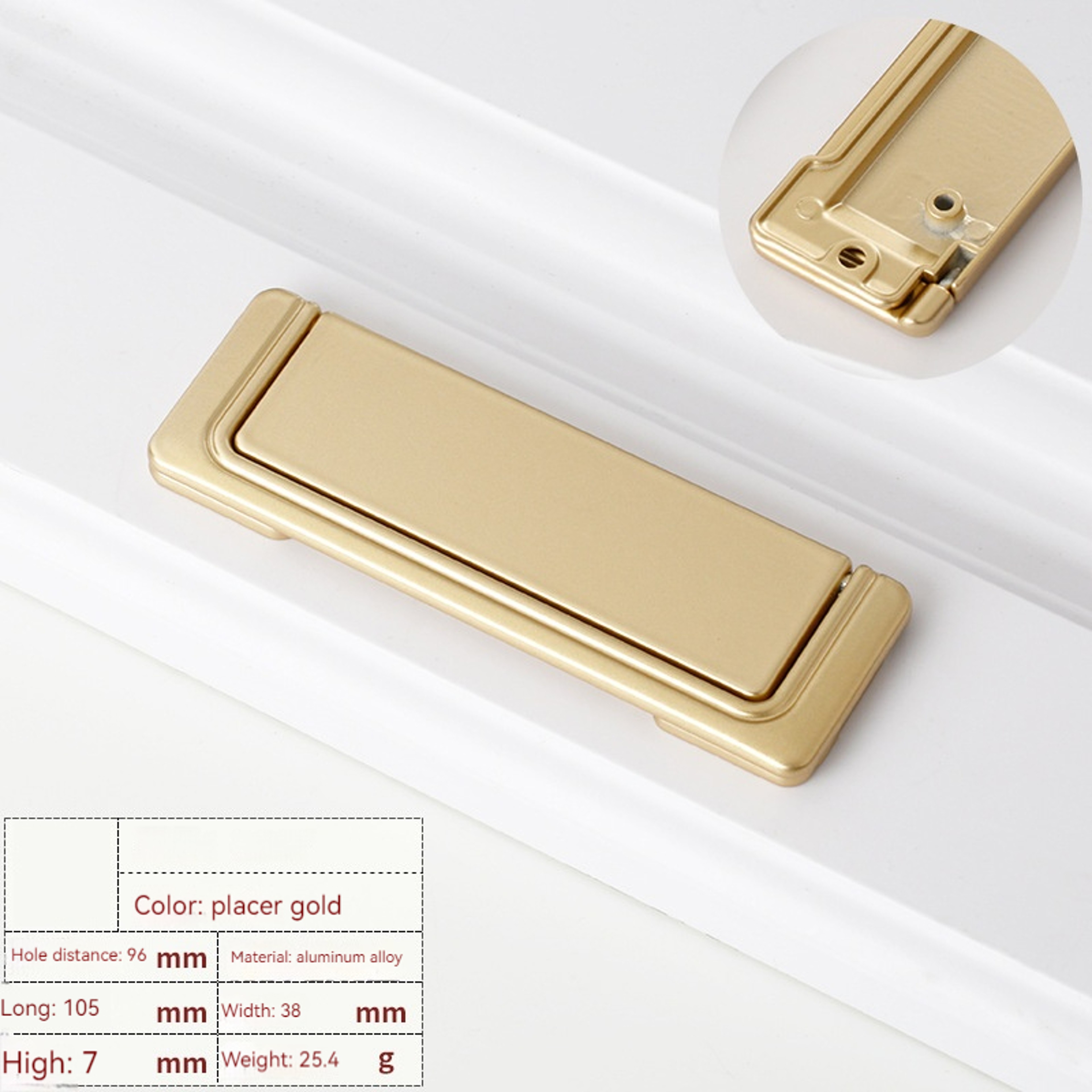 Invisible Concealed Cabinet Handle Aluminum Alloy Flat Drawer Pull For Modern Furniture 6