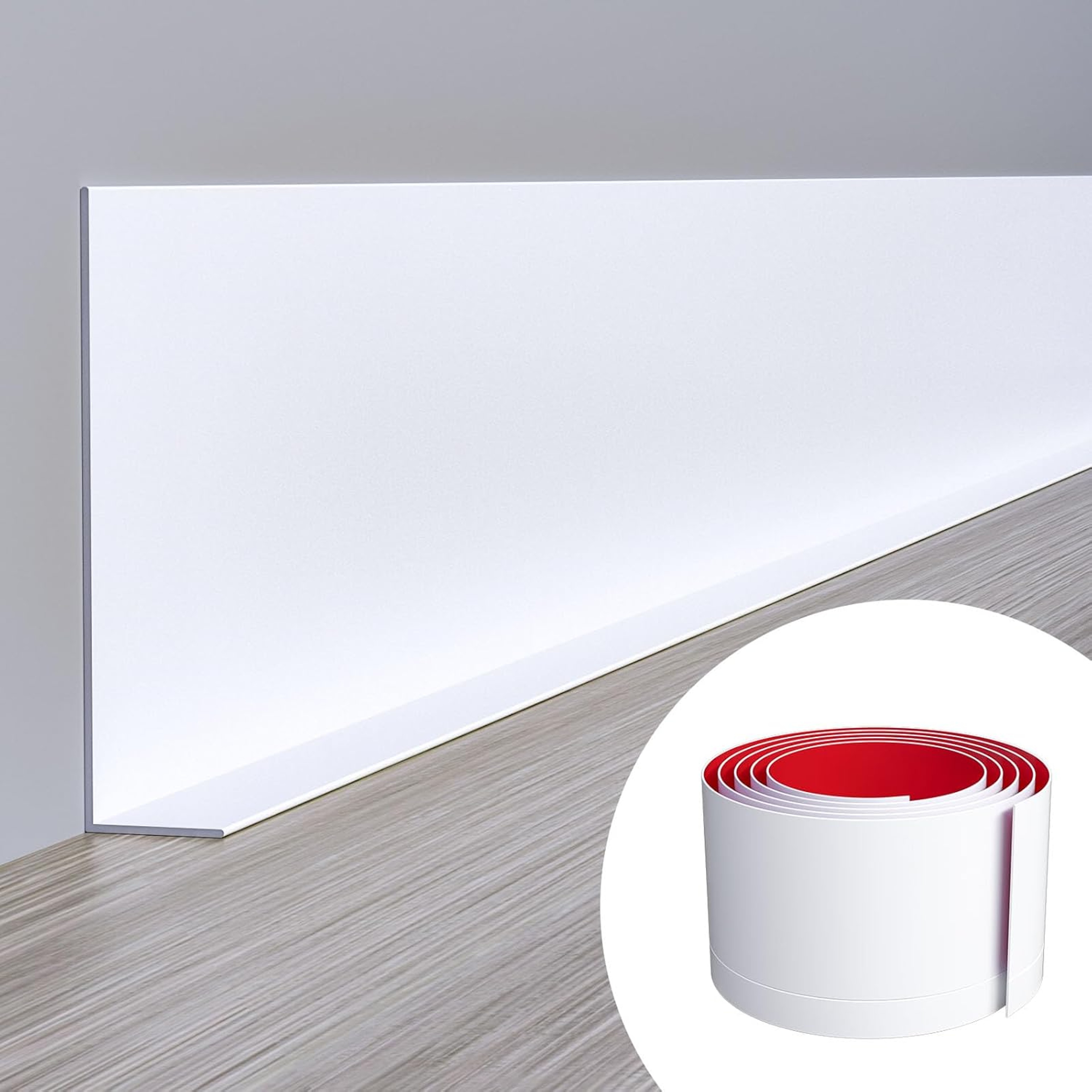 Flexible PVC Baseboard Self Adhesive Waterproof Wall Skirting Line For Home Renovation 0