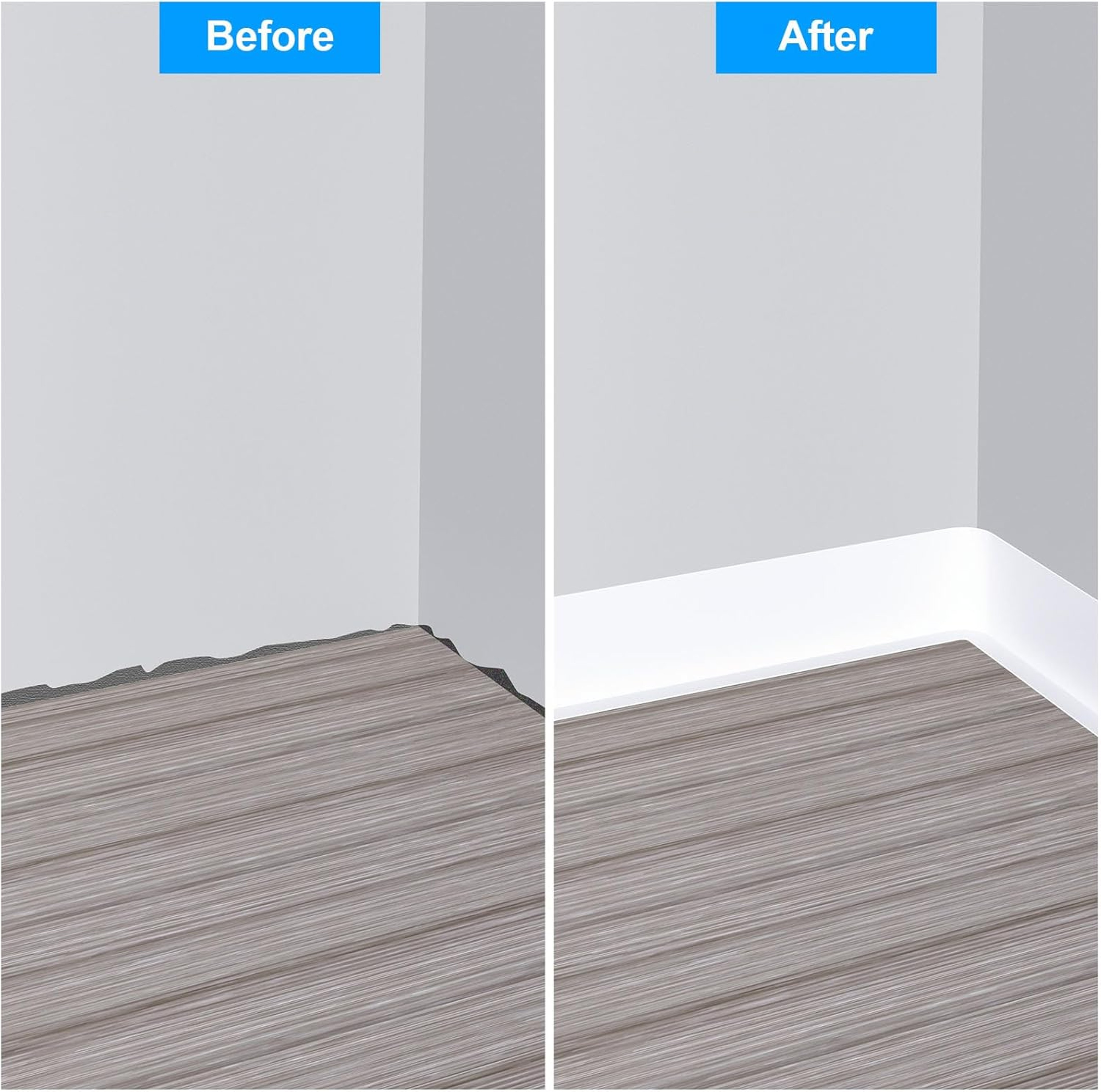 Flexible PVC Baseboard Self Adhesive Waterproof Wall Skirting Line For Home Renovation 2