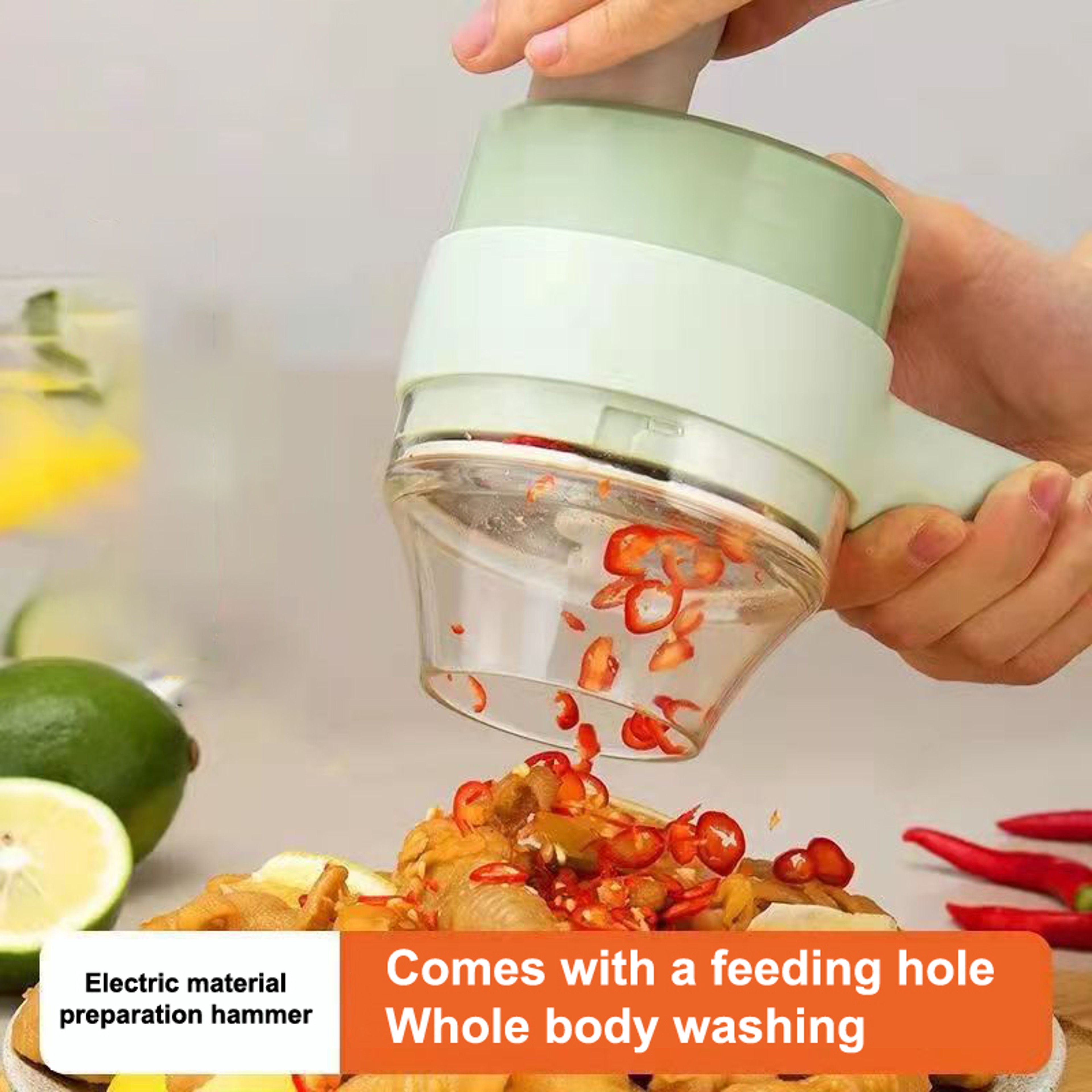 Wireless Rechargeable Mini Food Processor Electric Vegetable and Meat Chopper – view 1