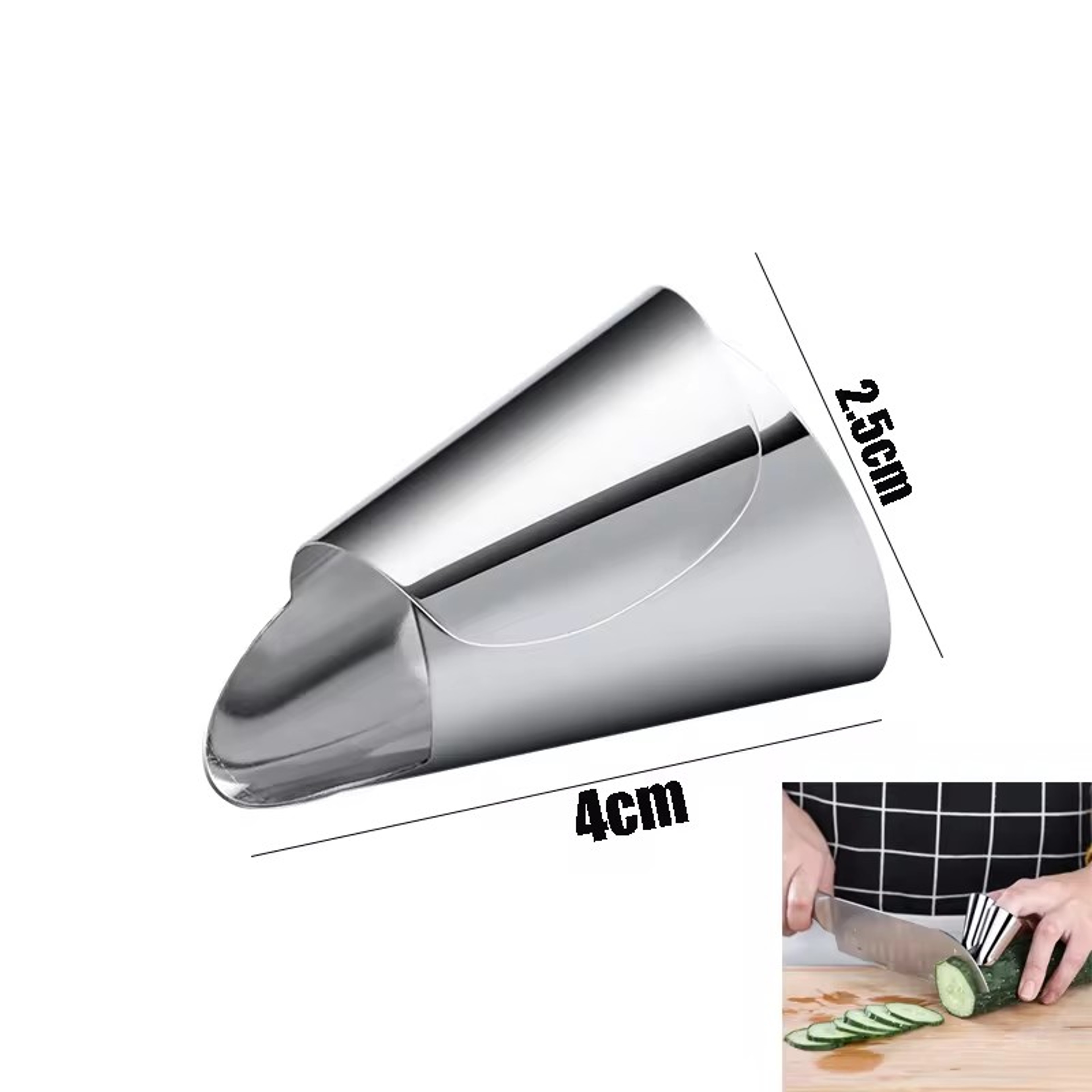 Stainless Steel Finger Guard Safety Protector For Kitchen Vegetable Cutting 7