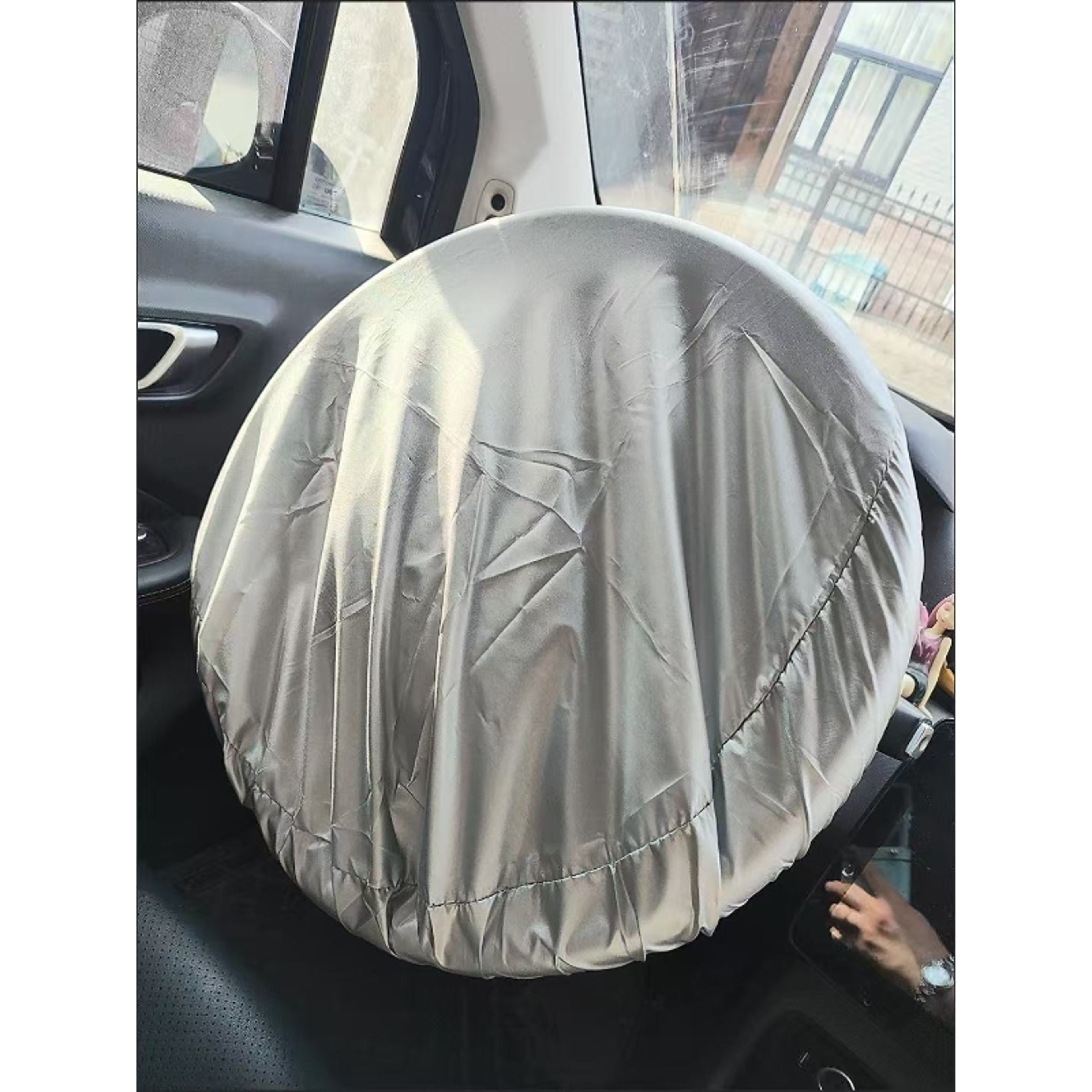 Universal Car Steering Wheel Cover Sunshade Heat Insulation Anti UV Protector – view 3