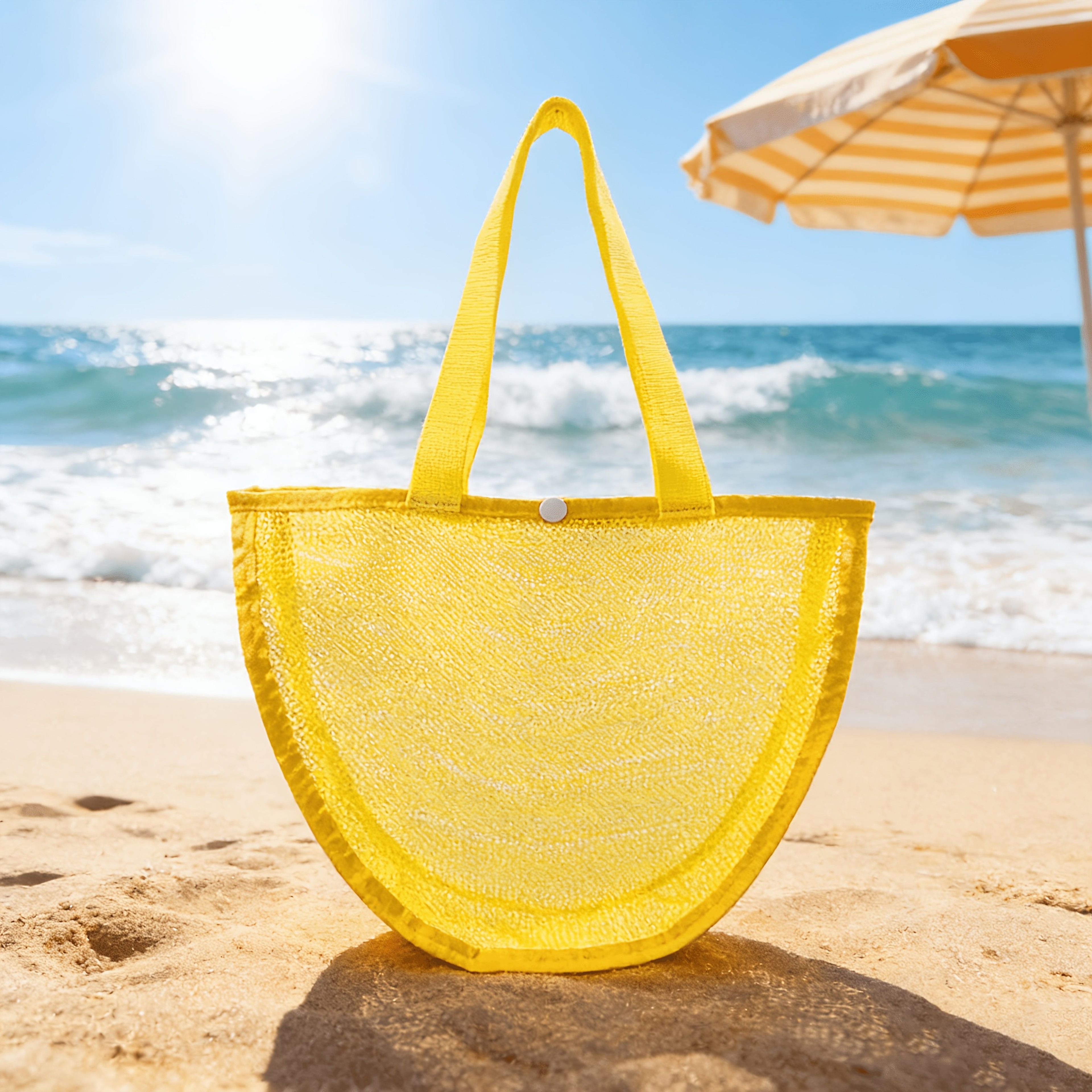 Personalized Shell Mesh Bag Beach Tote For Seashell Collection And Coastal Adventures 5