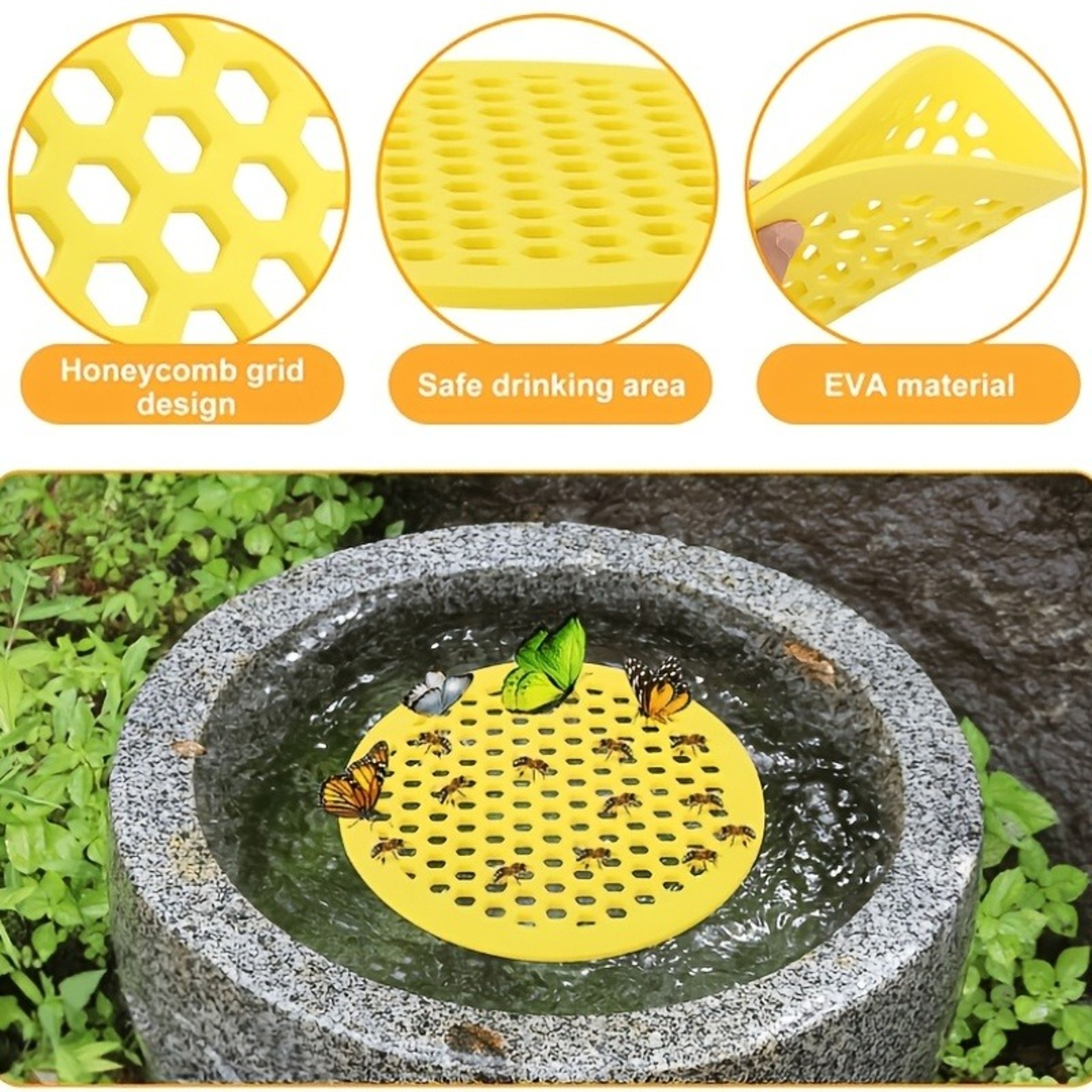 Decorative Butterfly Bee Water Dispenser Pollinator Garden Fountain For Outdoor Spaces 3