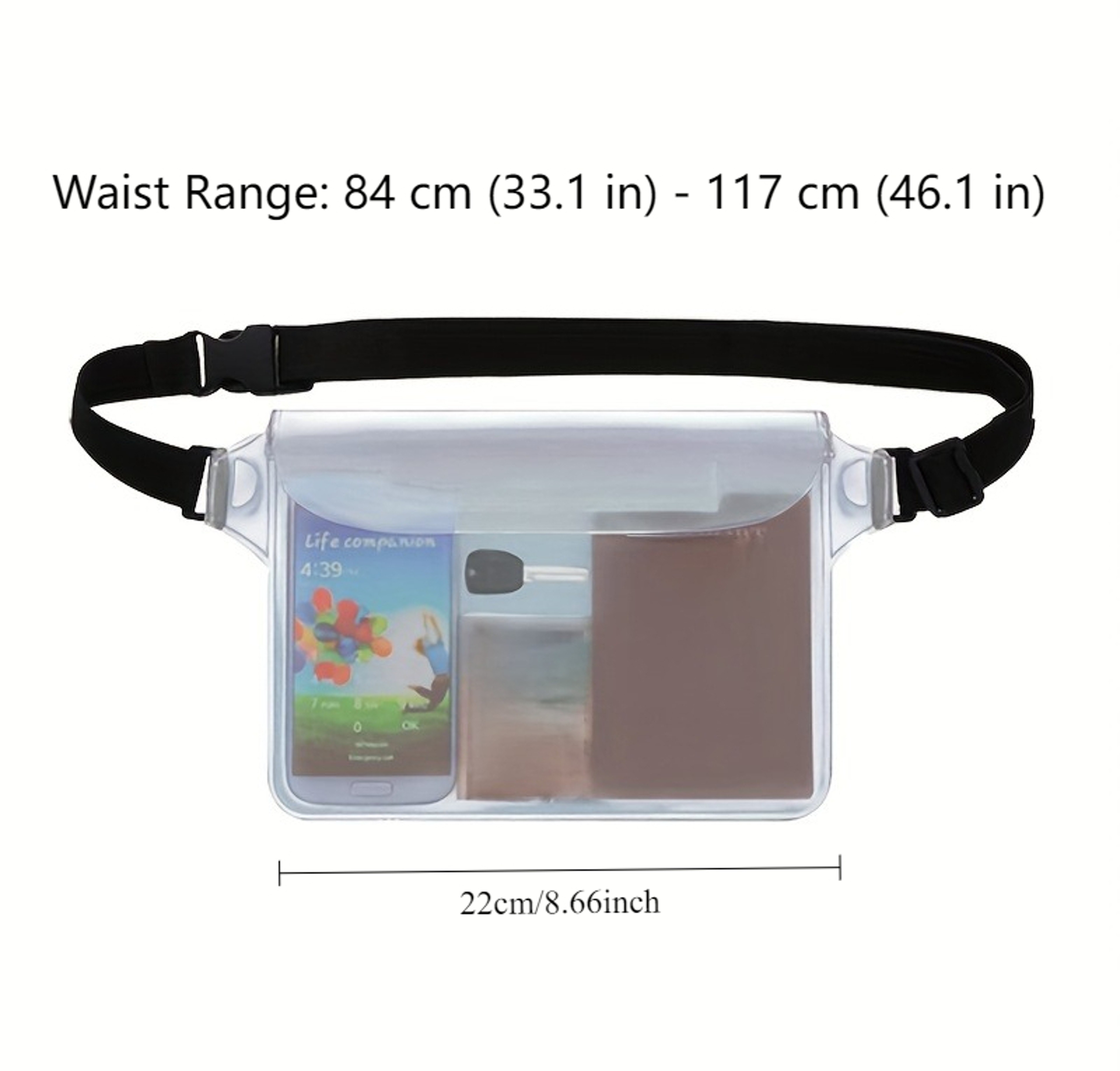 Three Layer Waterproof Phone Pouch With Touch Screen Waist Strap For Swimming Beach And Water Sport 5