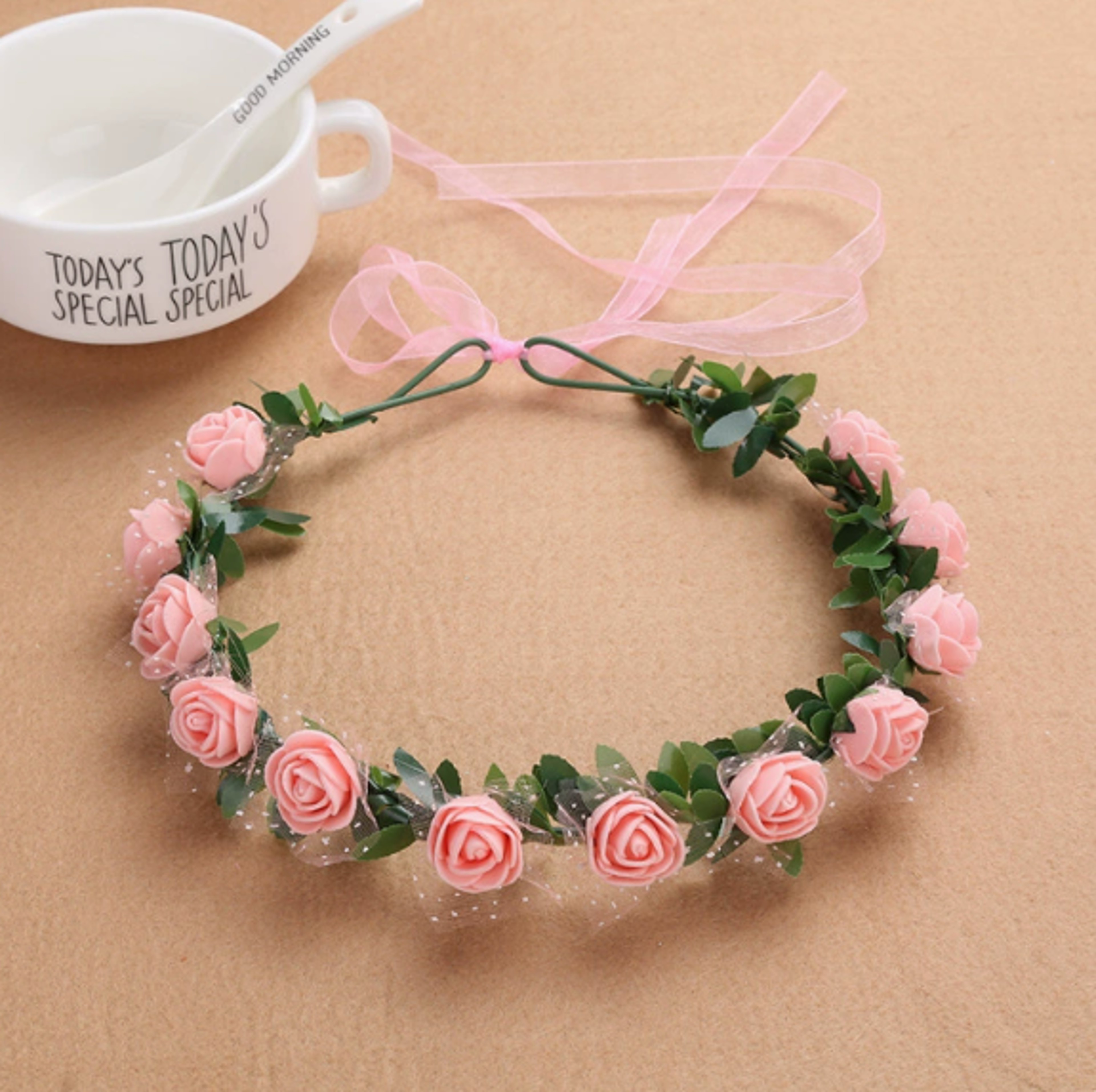 Forest Flower Crown Wreath For Women Elegant Wedding Hair Accessories 8