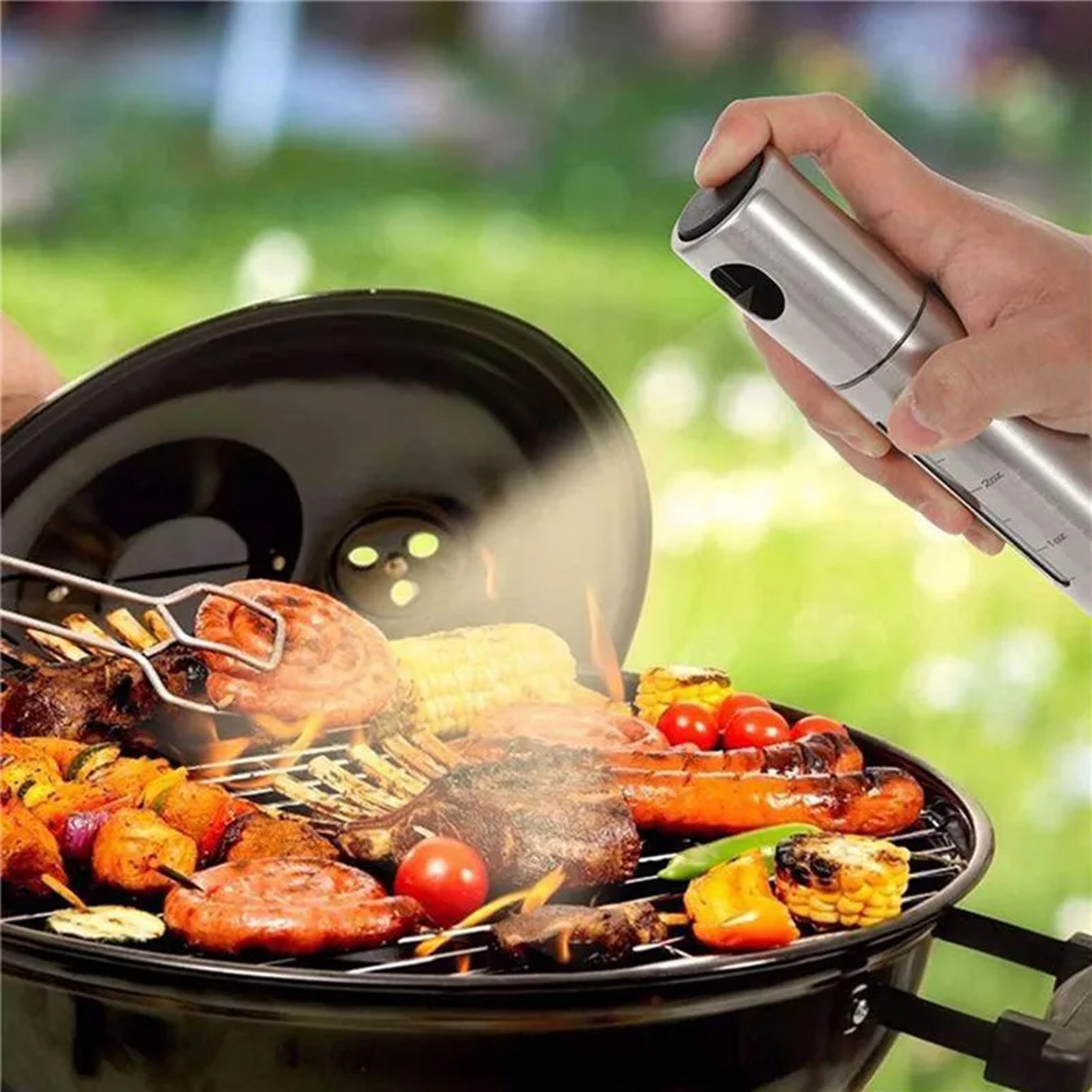 Stainless Steel Oil Spray Bottle for Cooking BBQ Baking and Seasoning – view 3