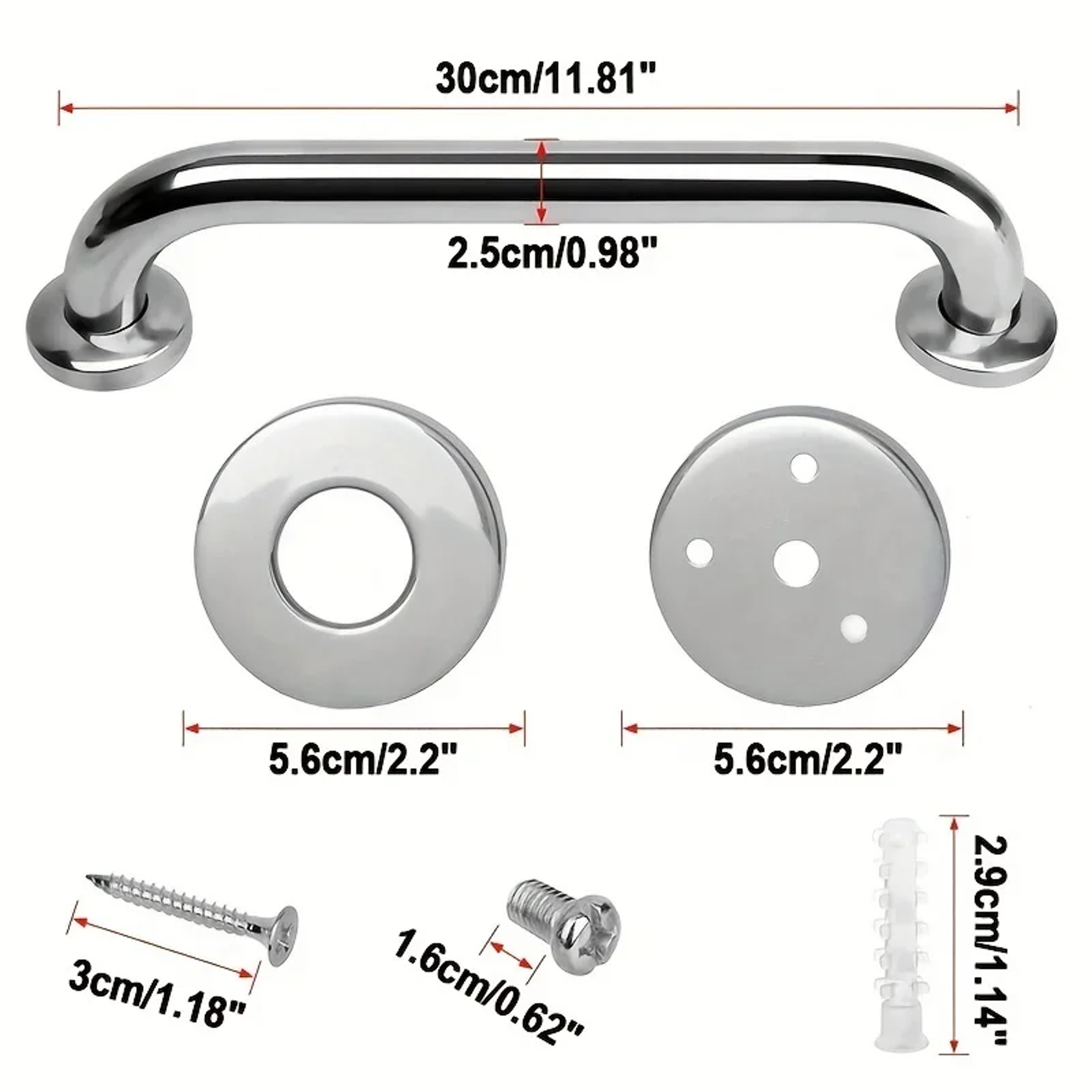 Stainless Steel Bathroom Safety Handrail Support Bar For Elderly And Disabled Accessibility 5