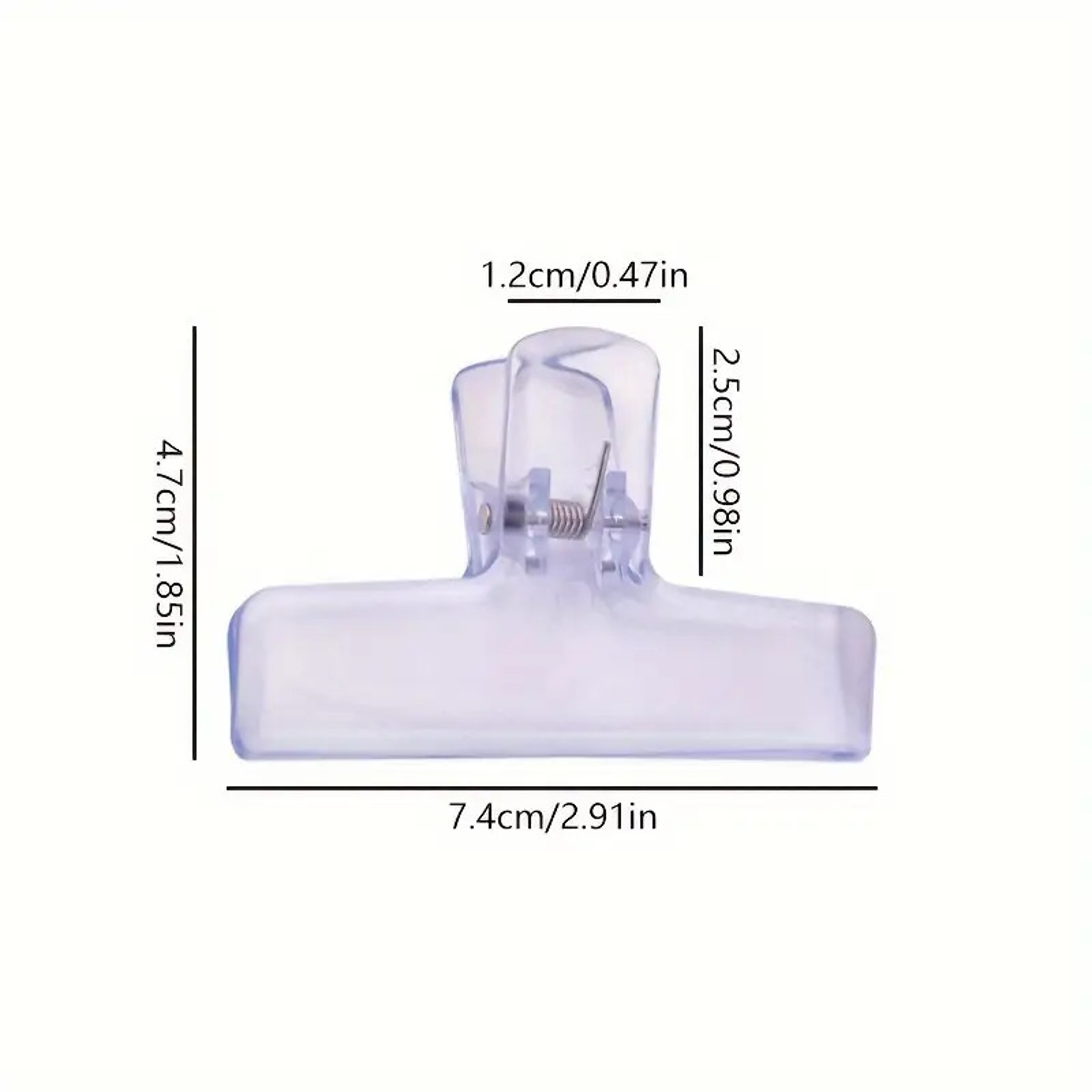 Japanese Minimalist Acrylic Paper Clips Set Large Transparent Macaron Color Office Clips – view 3