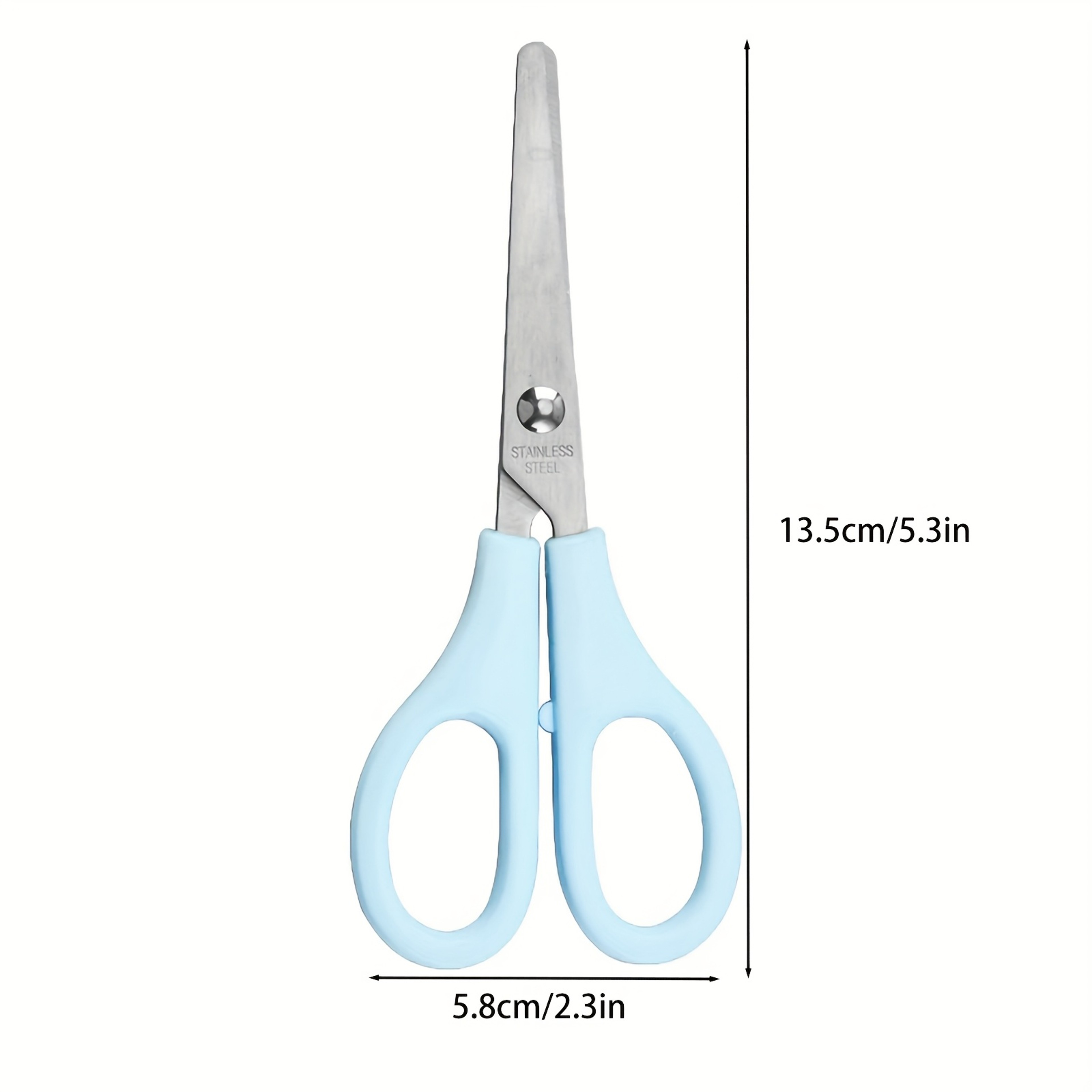 Stainless Steel Round Tip Scissors Sharp Precision Cutting Tool For Home Office And Crafts 5