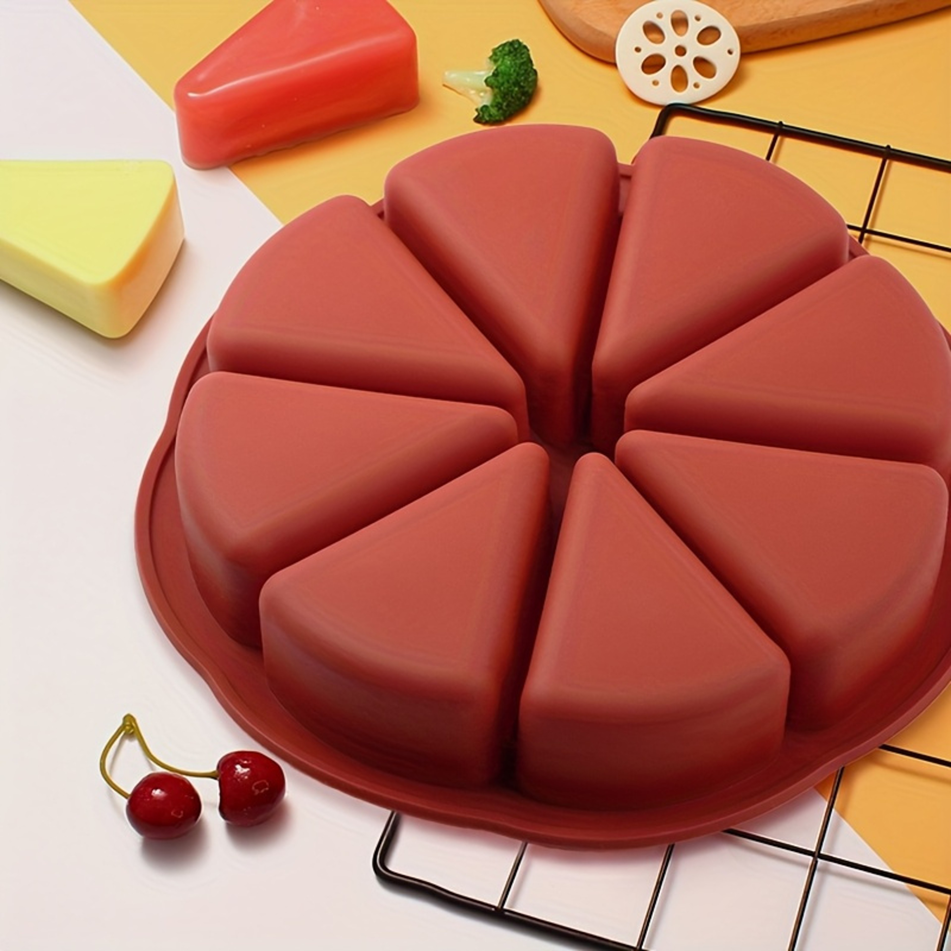 Silicone Triangle Cake Mold Set Non Stick Baking Tray – view 1