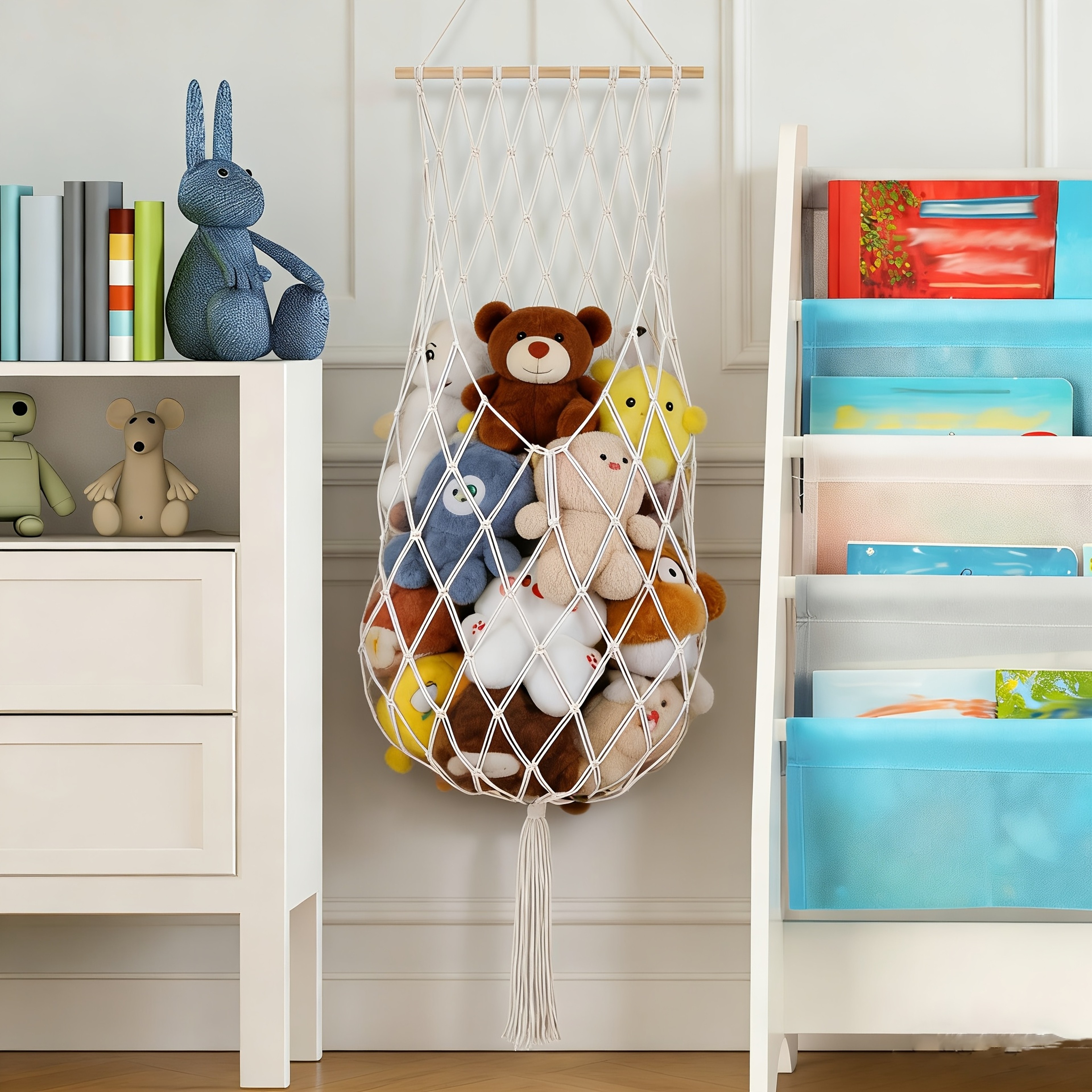 Stuffed Animal Hammock Toy Storage Net Large Plush Toy Organizer for Bedroom & Playroom – view 1