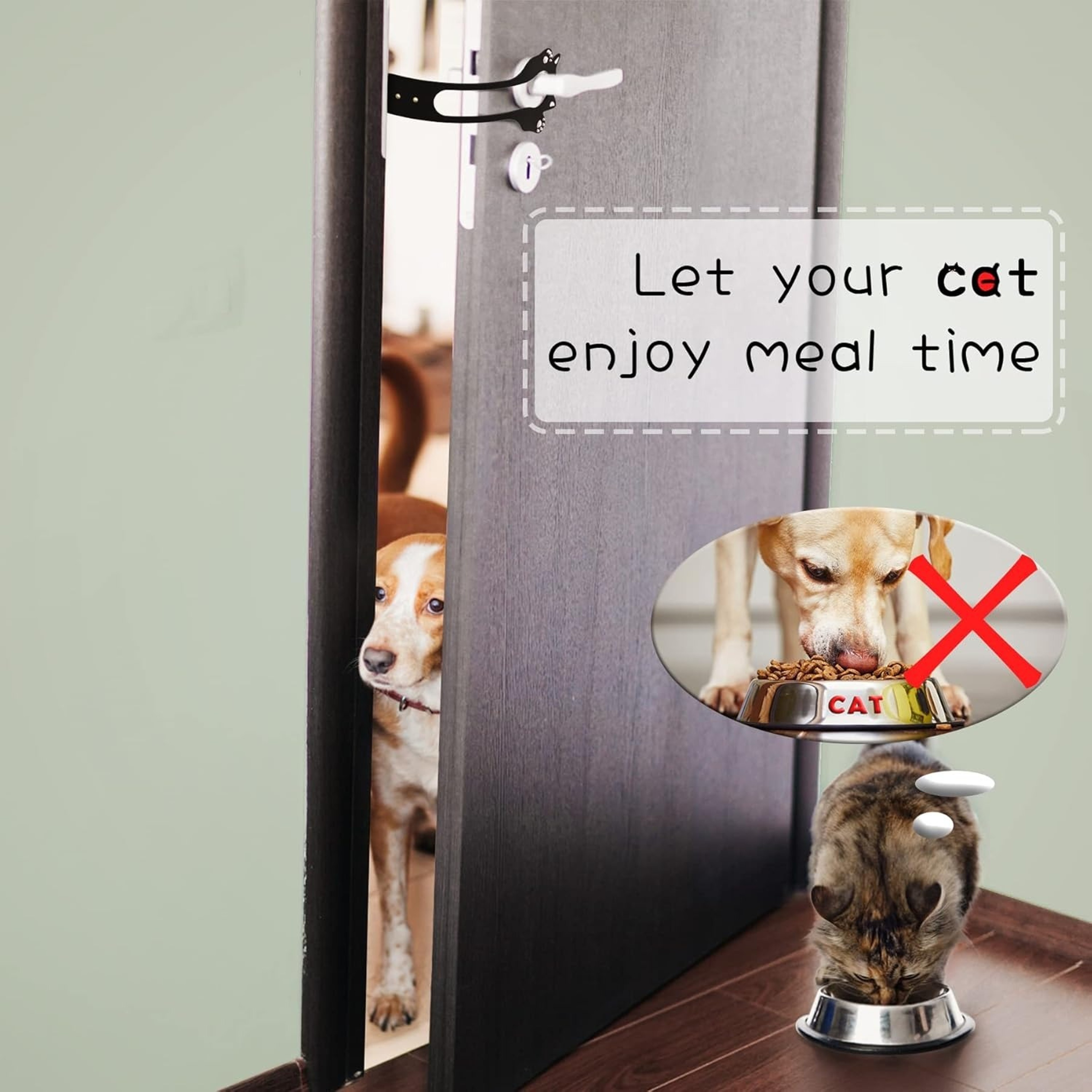 Adjustable Cat Door Holder Latch with Sizes Pet Door Stopper for Easy Cat Access – view 4