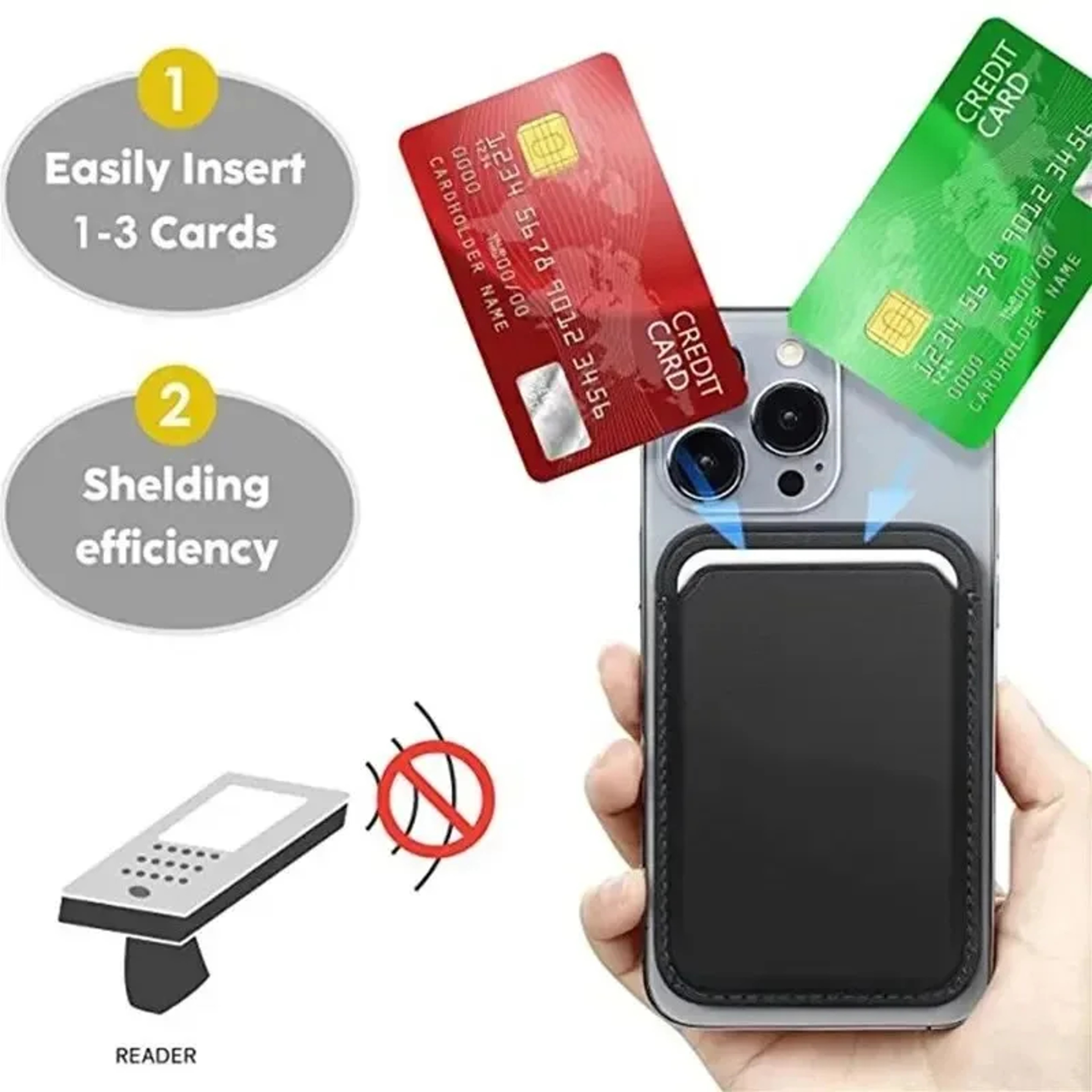 Premium Leather Wallet Case for iPhone with MagSafe Card Holder – view 3