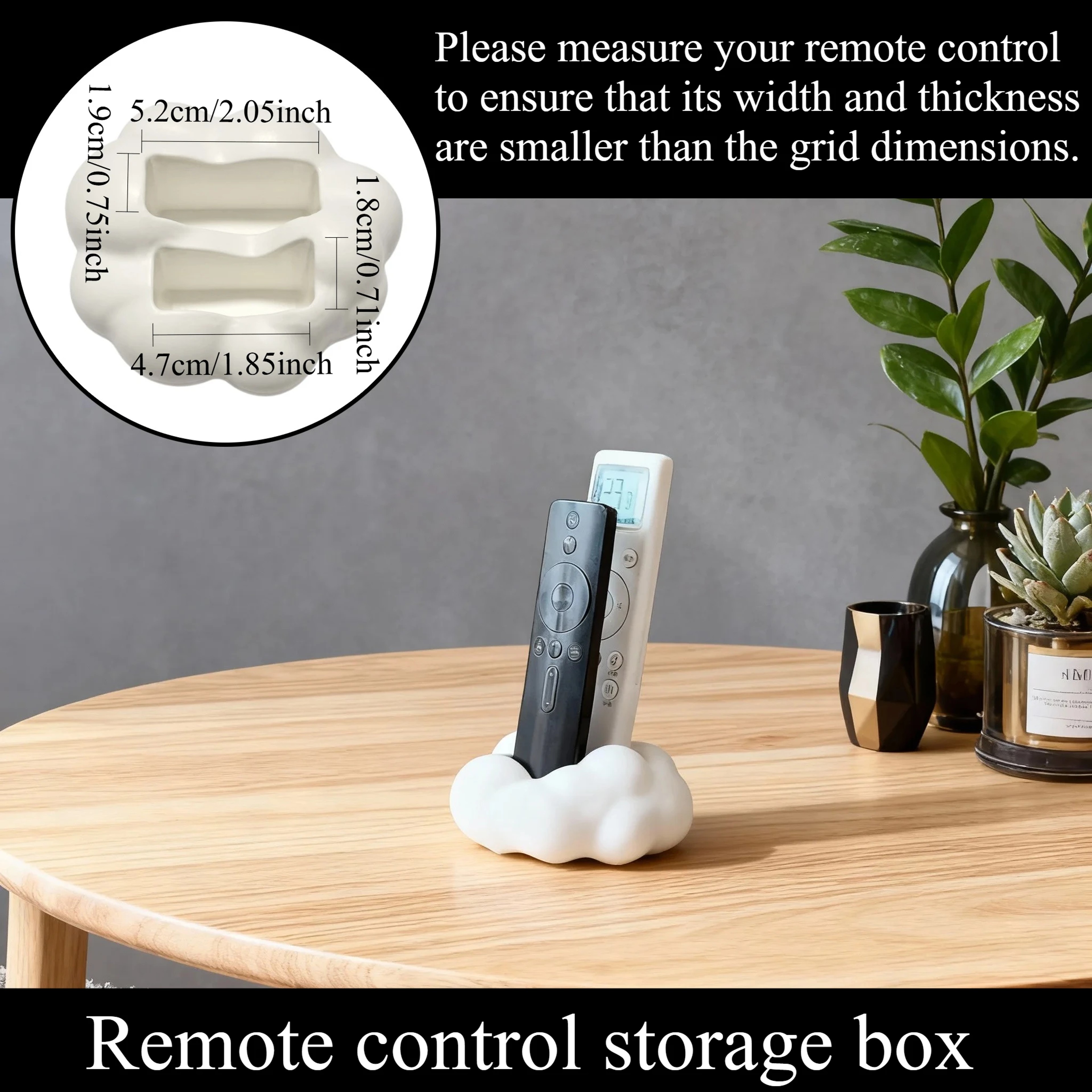Cute Cloud Remote Control Holder Desktop Organizer Phone Stand for Home Storage – view 1