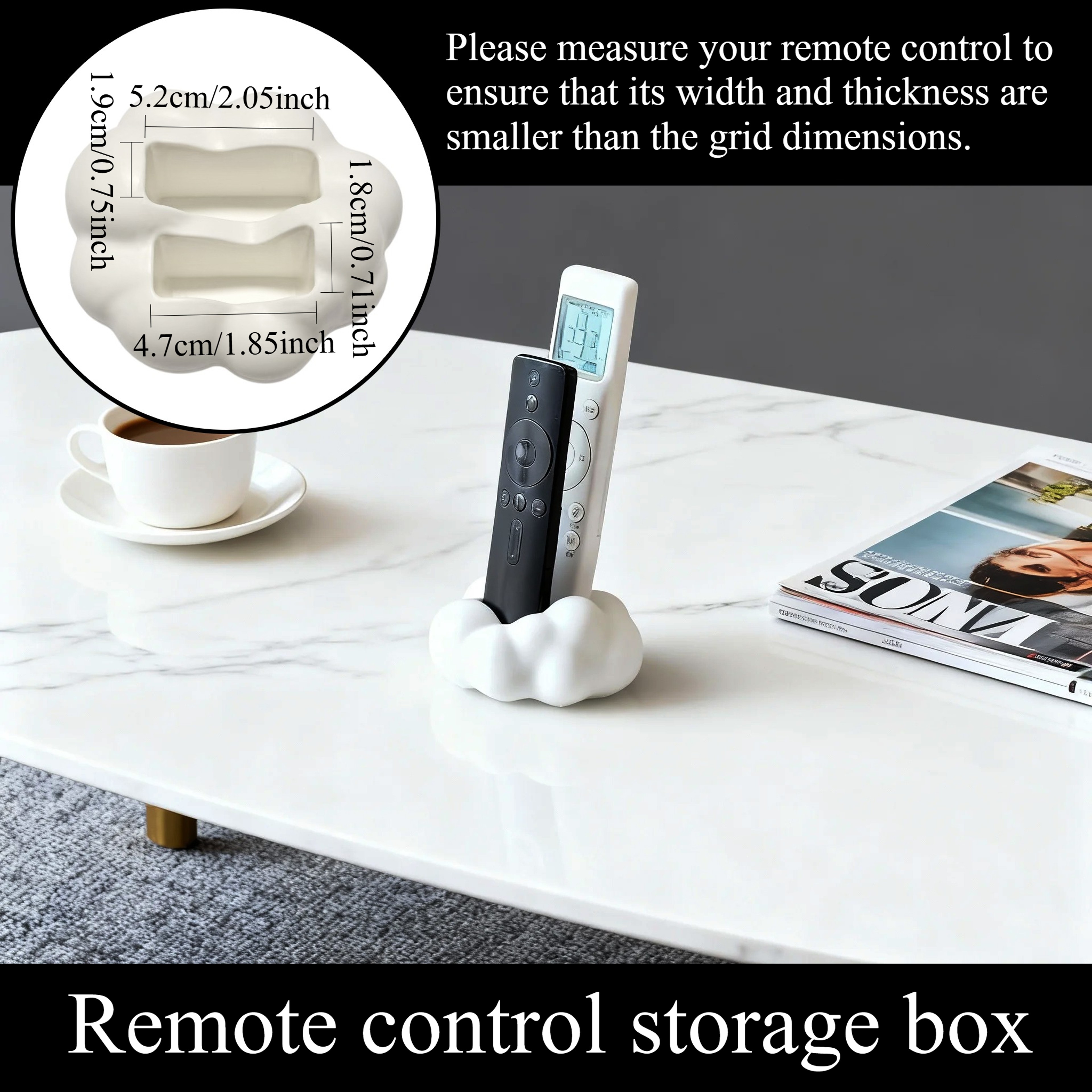 Cute Cloud Remote Control Holder Desktop Organizer Phone Stand for Home Storage – view 3