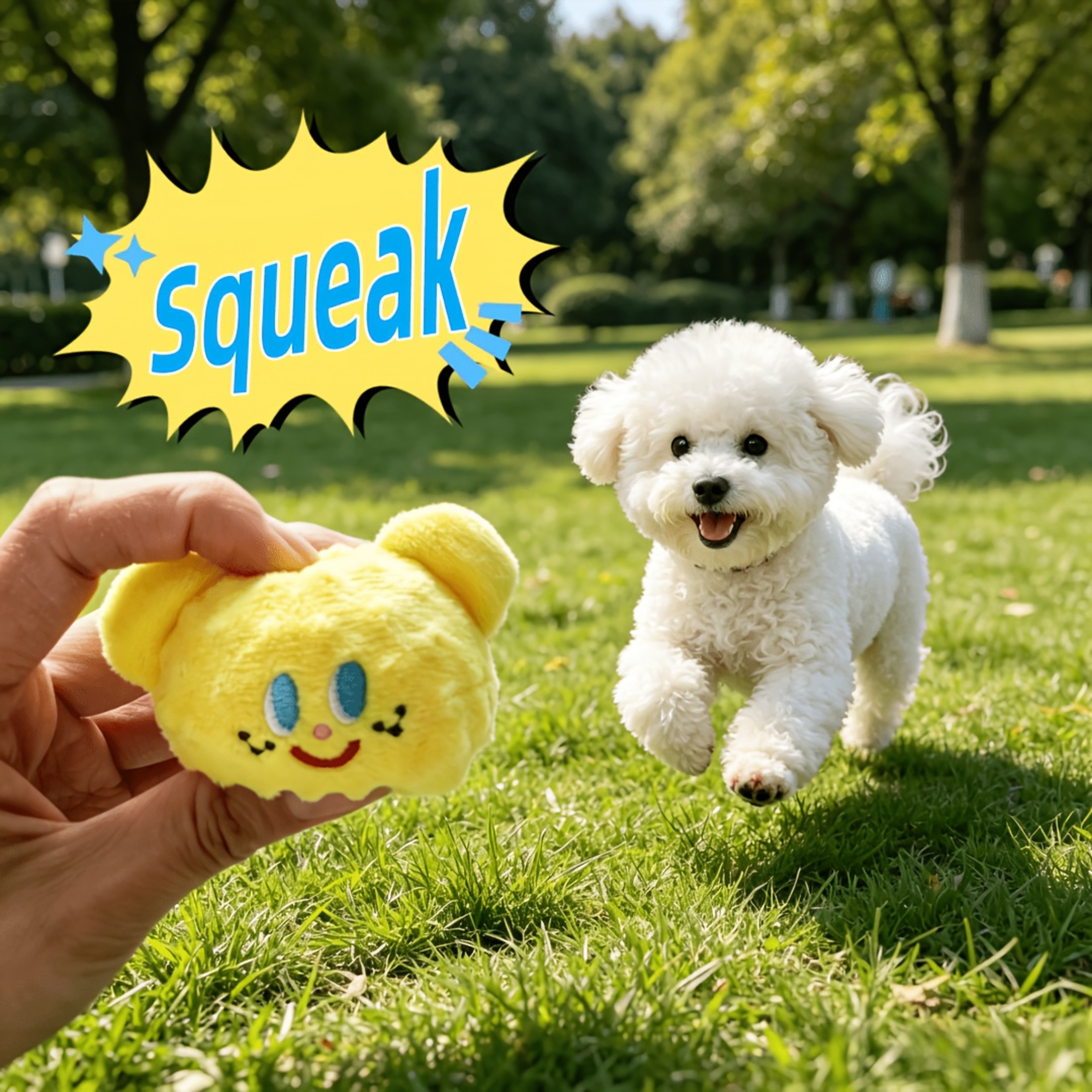 Durable Squeaky Dog Ball Toy Chew Resistant Interactive Fetch Ball For Puppies 0