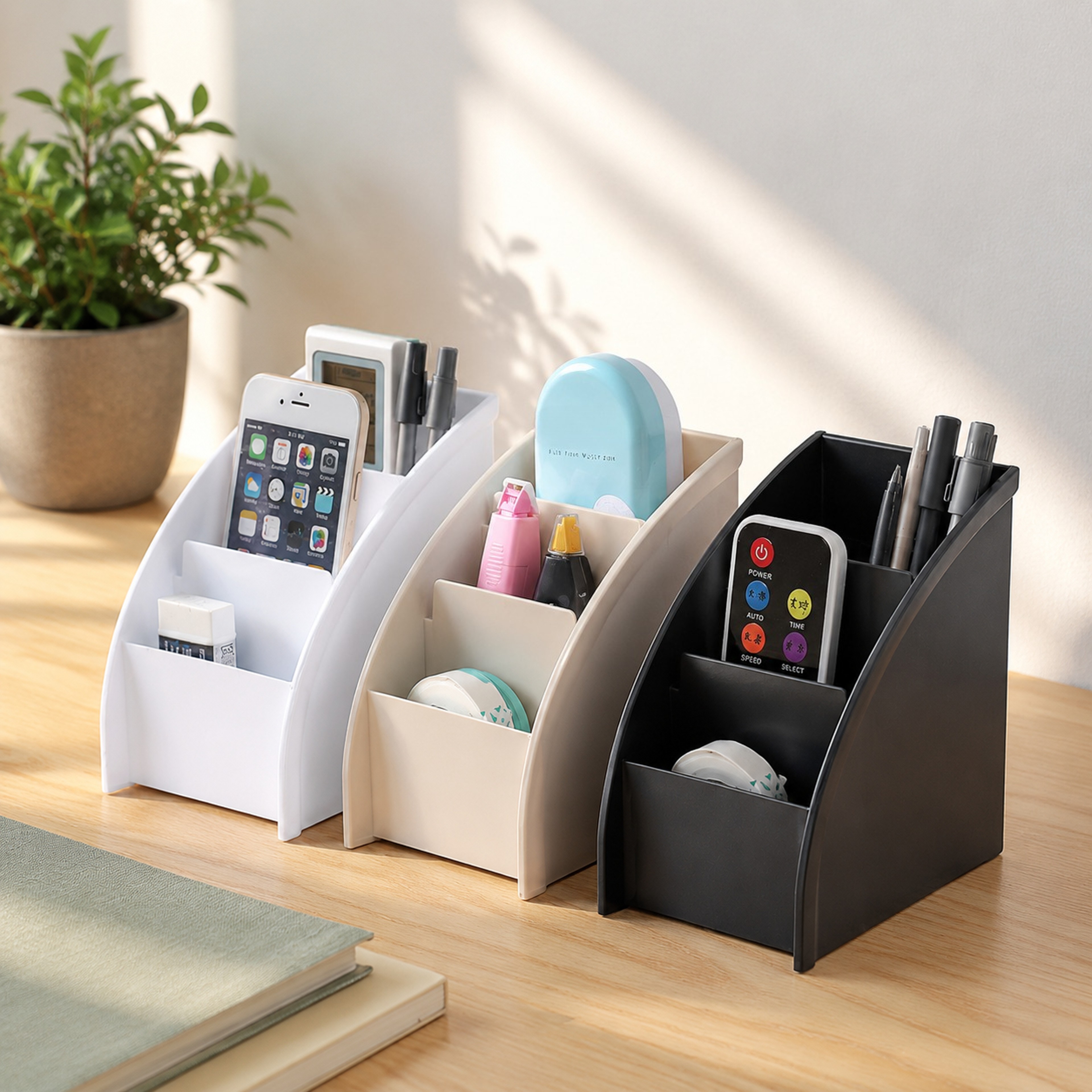 Multi Purpose Desktop Organizer With Phone Holder 0