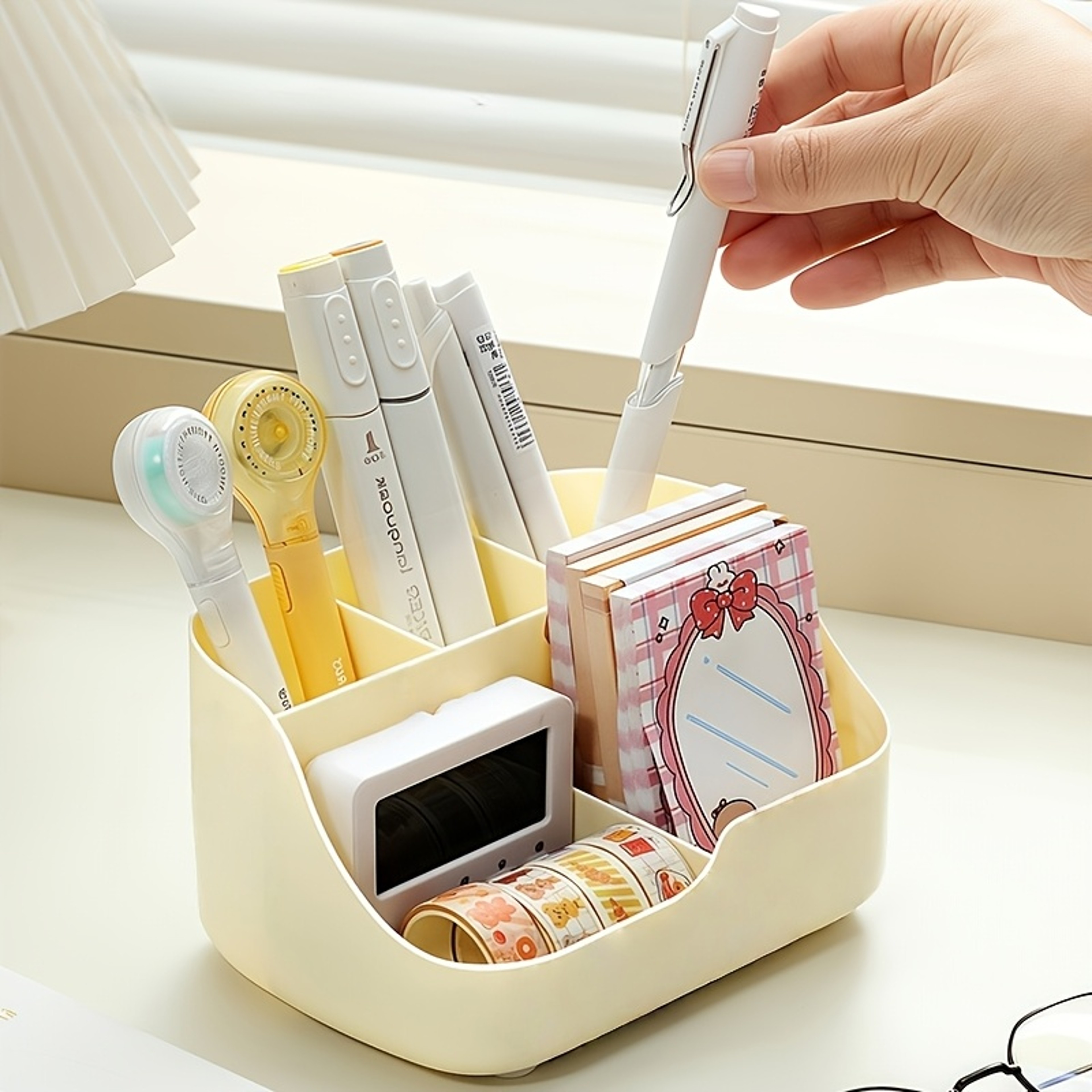 Desk Organizer With Drawer Large Capacity Desktop Storage Box And Pen Holder 1