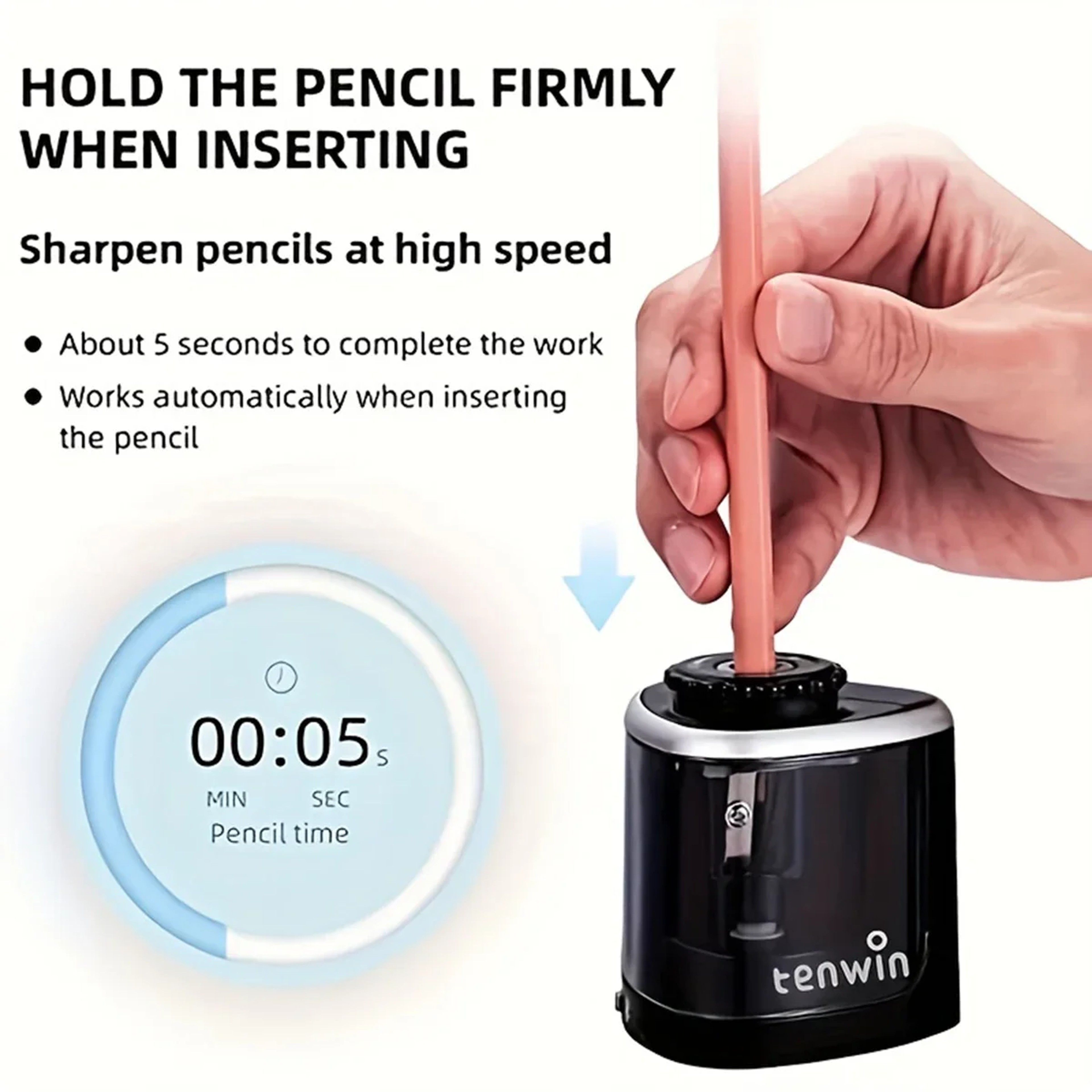 Electric Pencil Sharpener Automatic Desktop Sharpener For Pencils 5