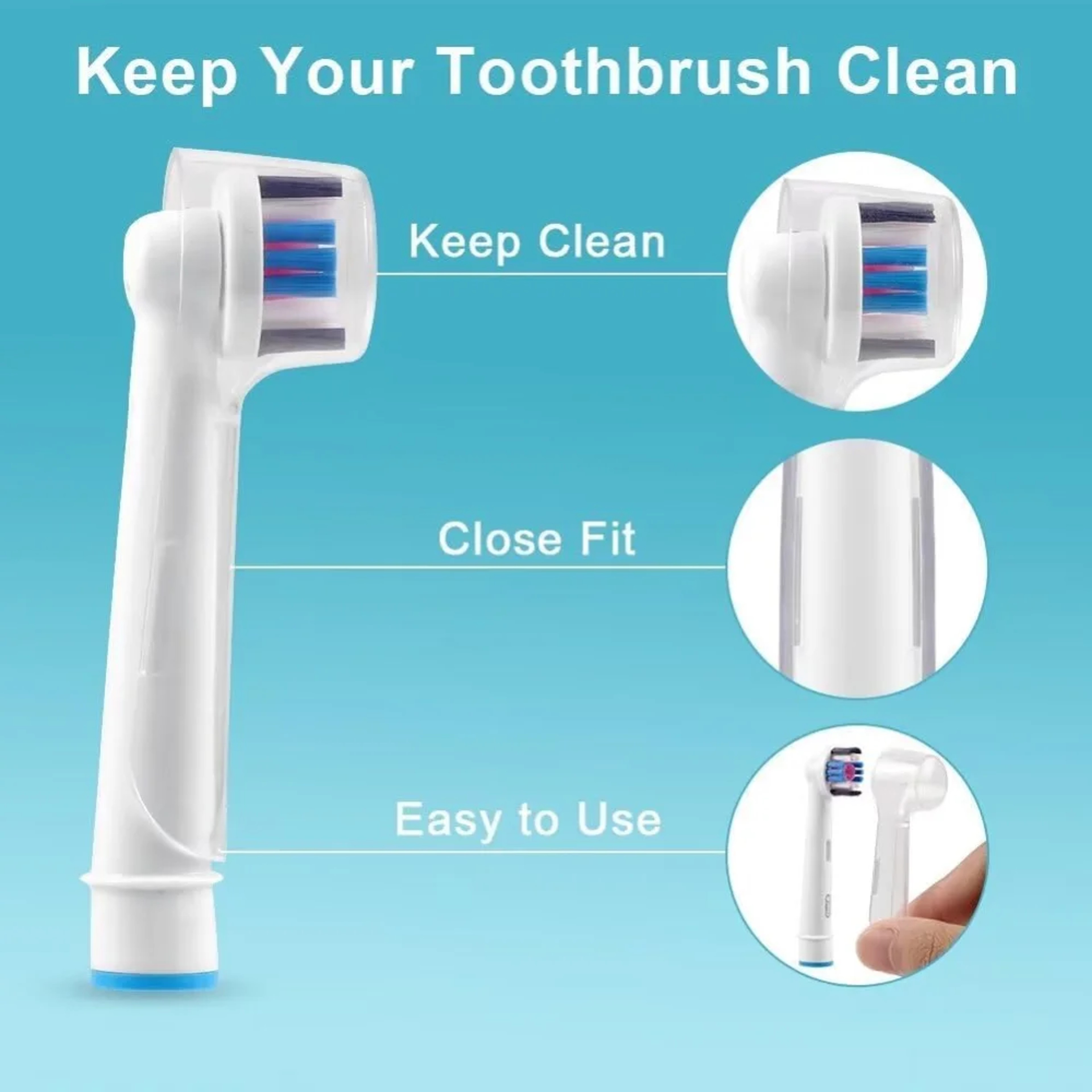 Oral B Toothbrush Head Cover Dustproof Caps – view 3