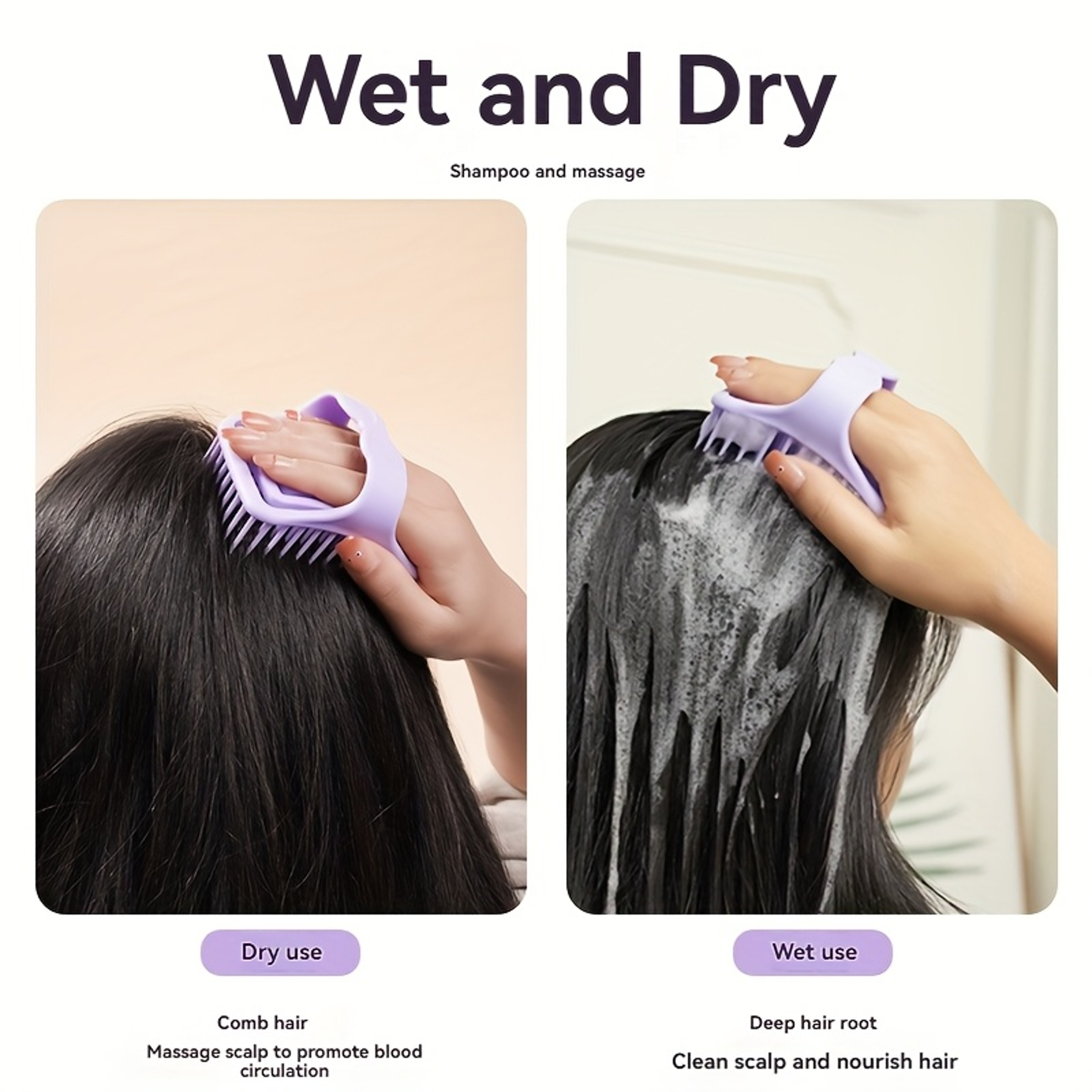 Silicone Scalp Massage Shampoo Brush For Deep Hair Cleaning And Relaxing Scalp Care 2