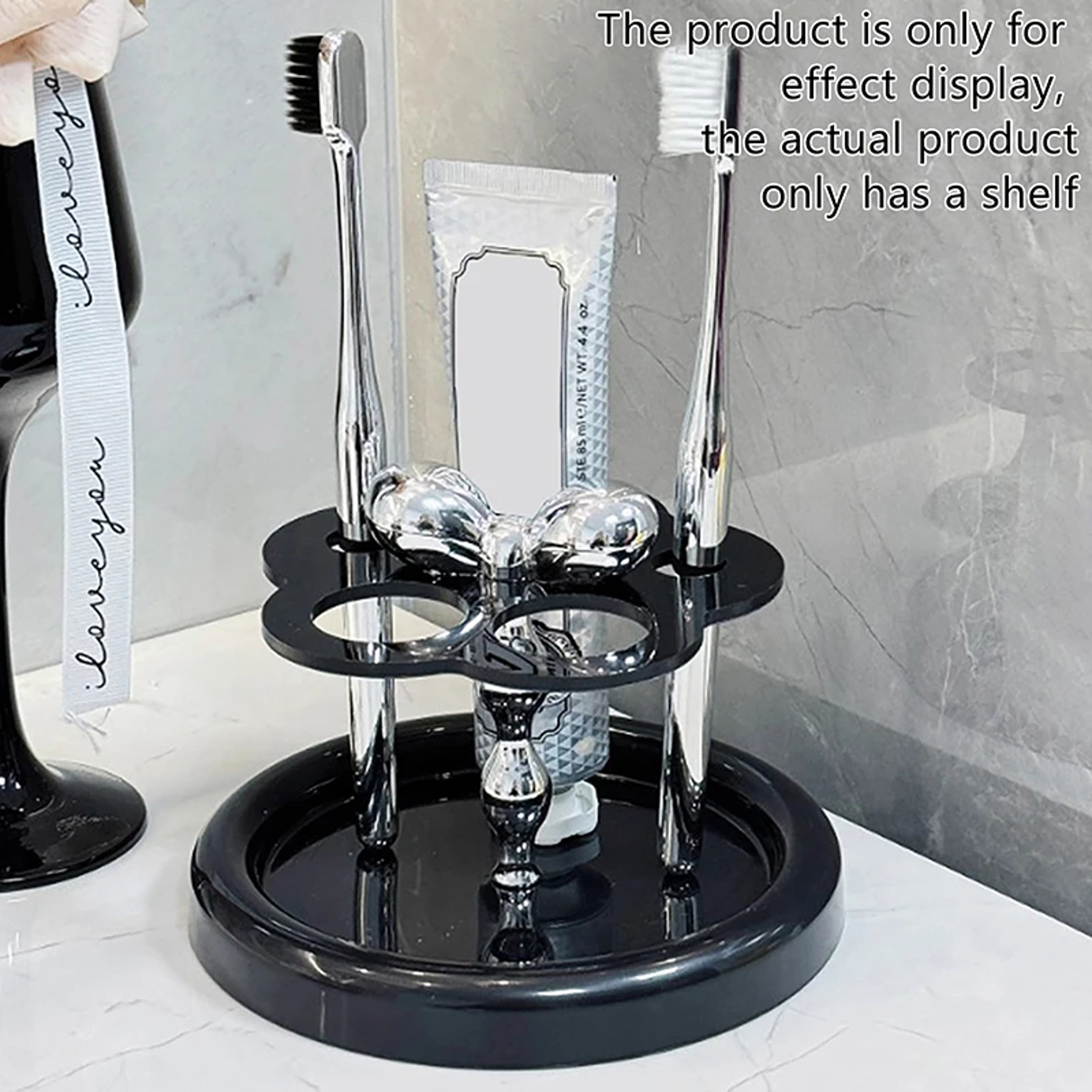 Flower Acrylic Toothbrush Holder Bathroom Organizer 7