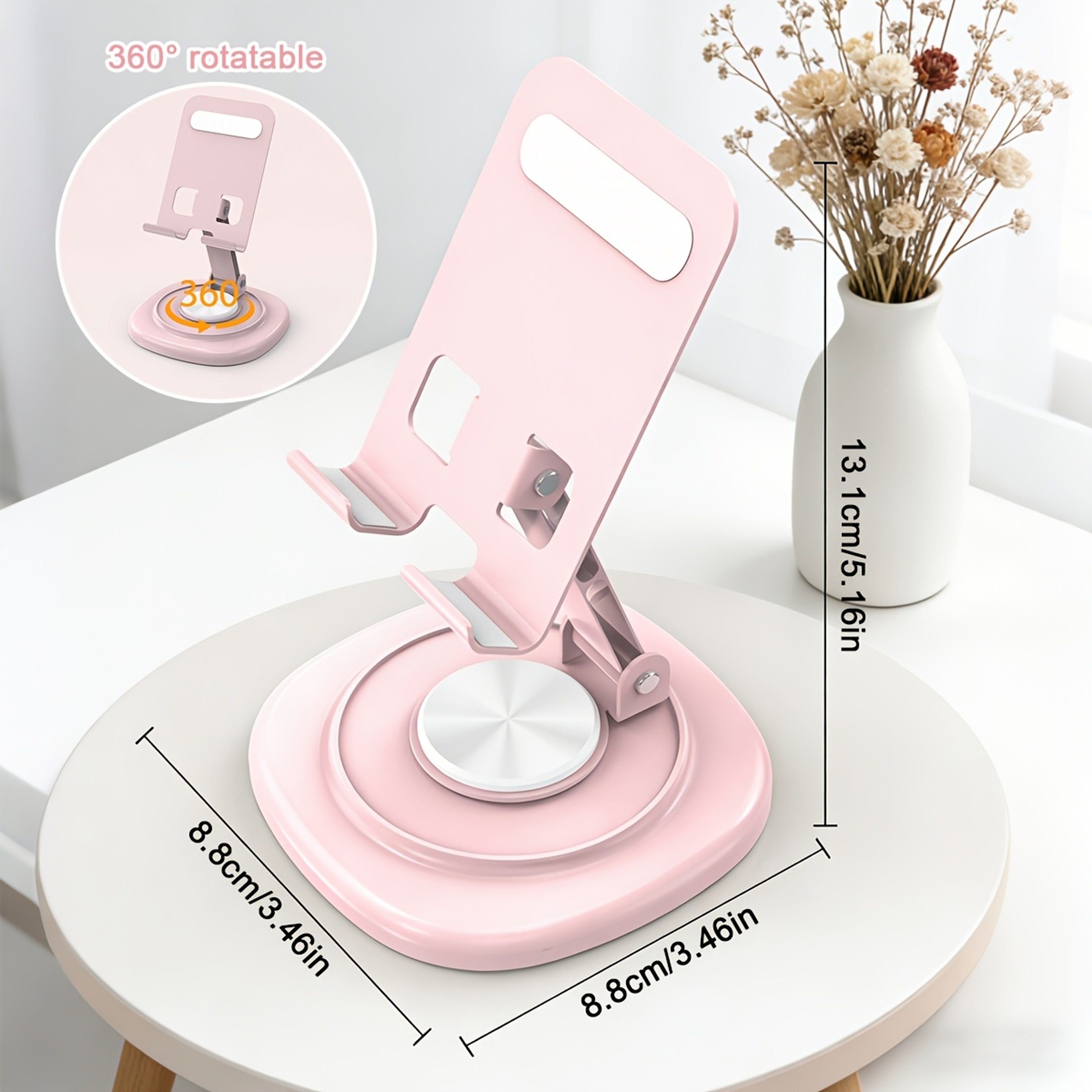 Rotating Folding Phone Stand Adjustable Portable Desk Holder For Office And Home 2