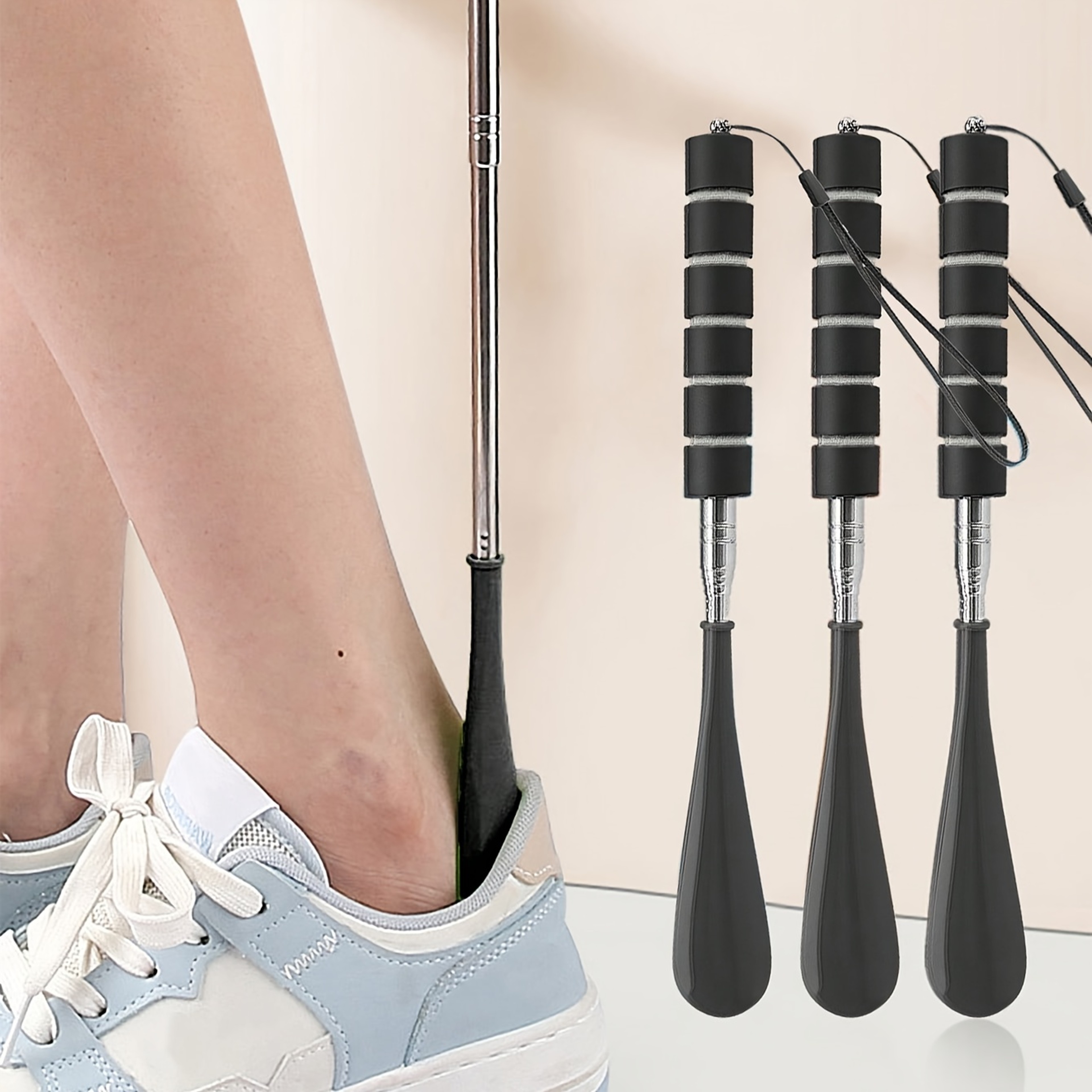 Adjustable Long Handle Shoe Horn for Easy Slip On Shoes – view 2