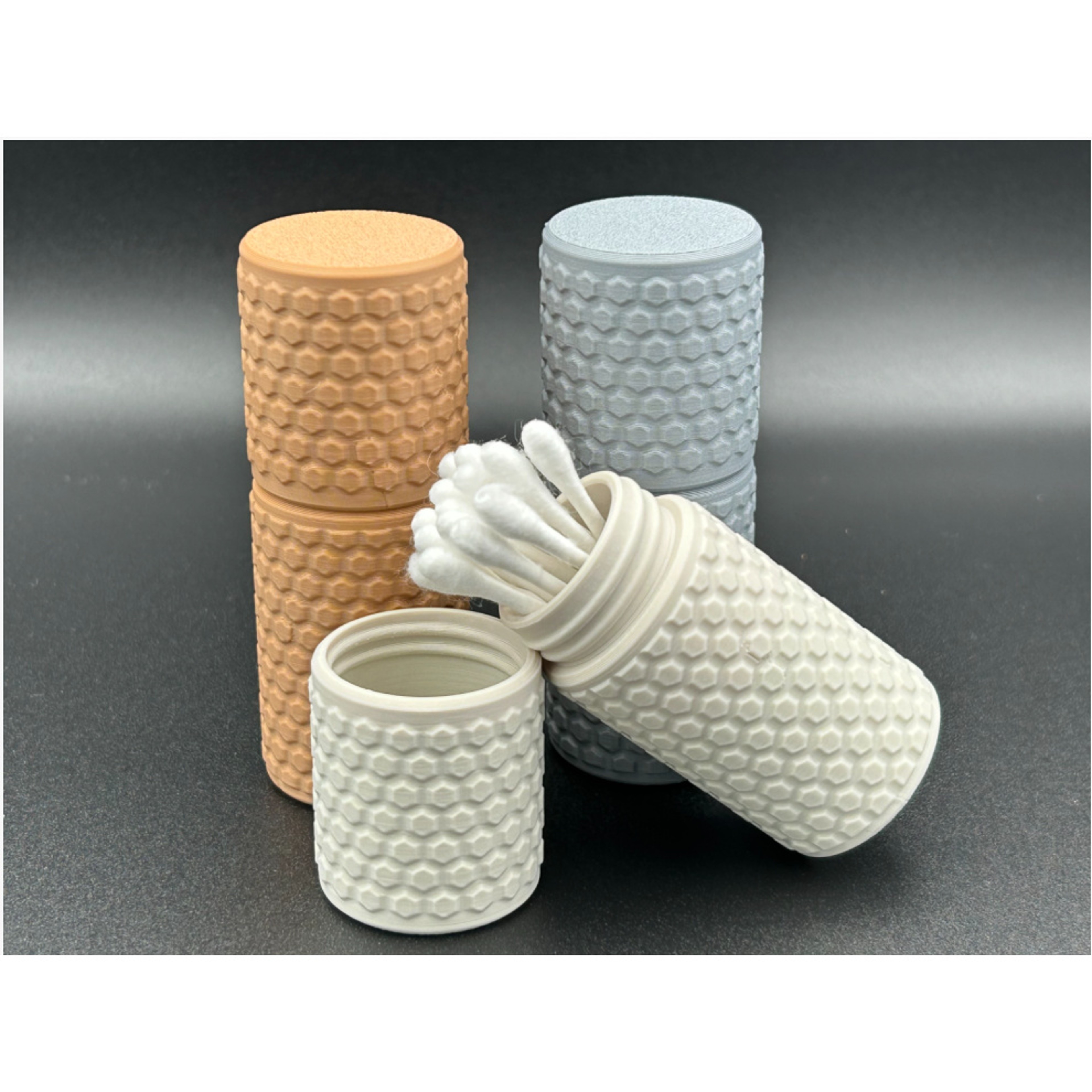 Printed Mini Cotton Swab Storage Box Space Saving Bathroom Organizer – view 4