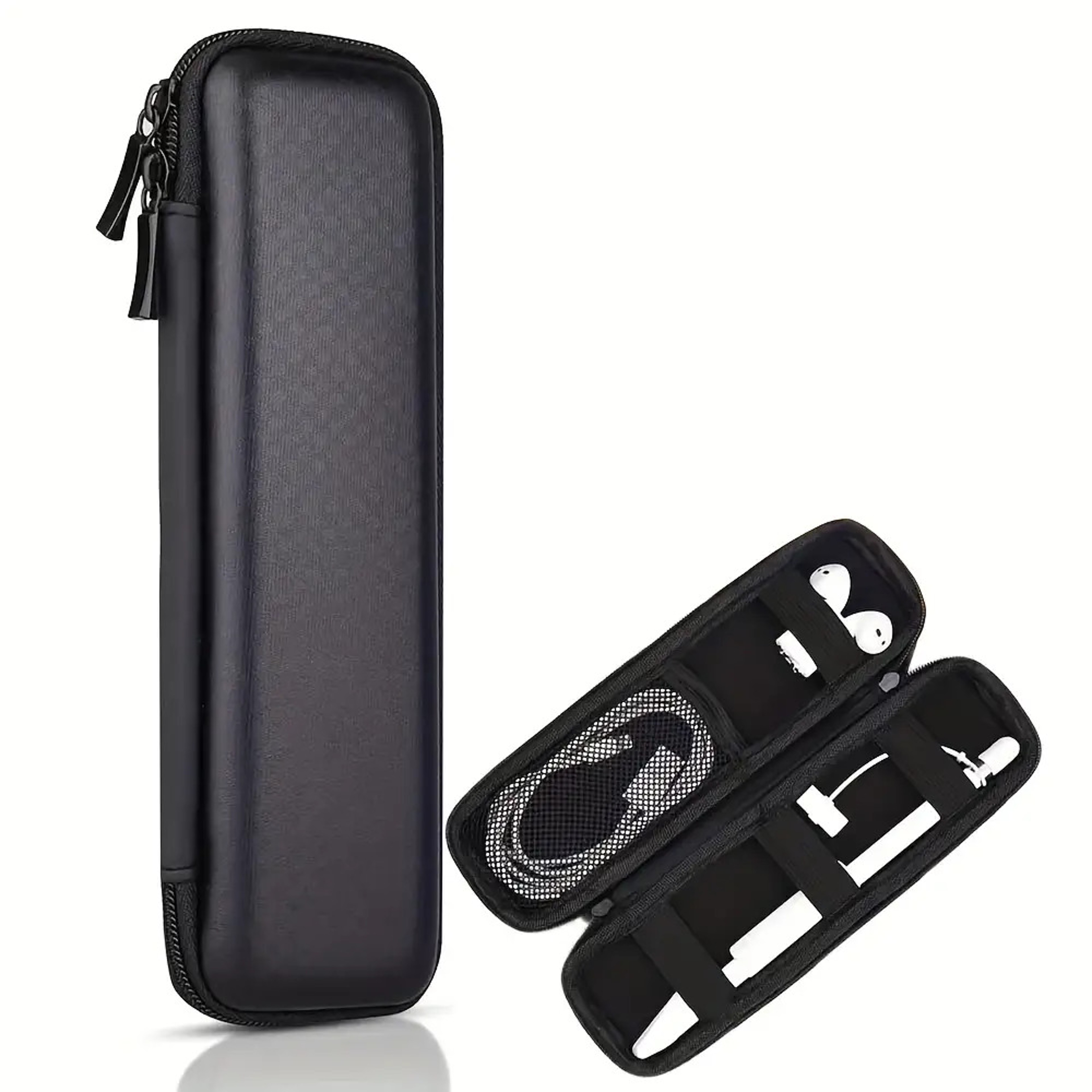 Black EVA Hard Shell Pencil Case Organizer for Stylus Pen Earbuds and School Supplies – view 1