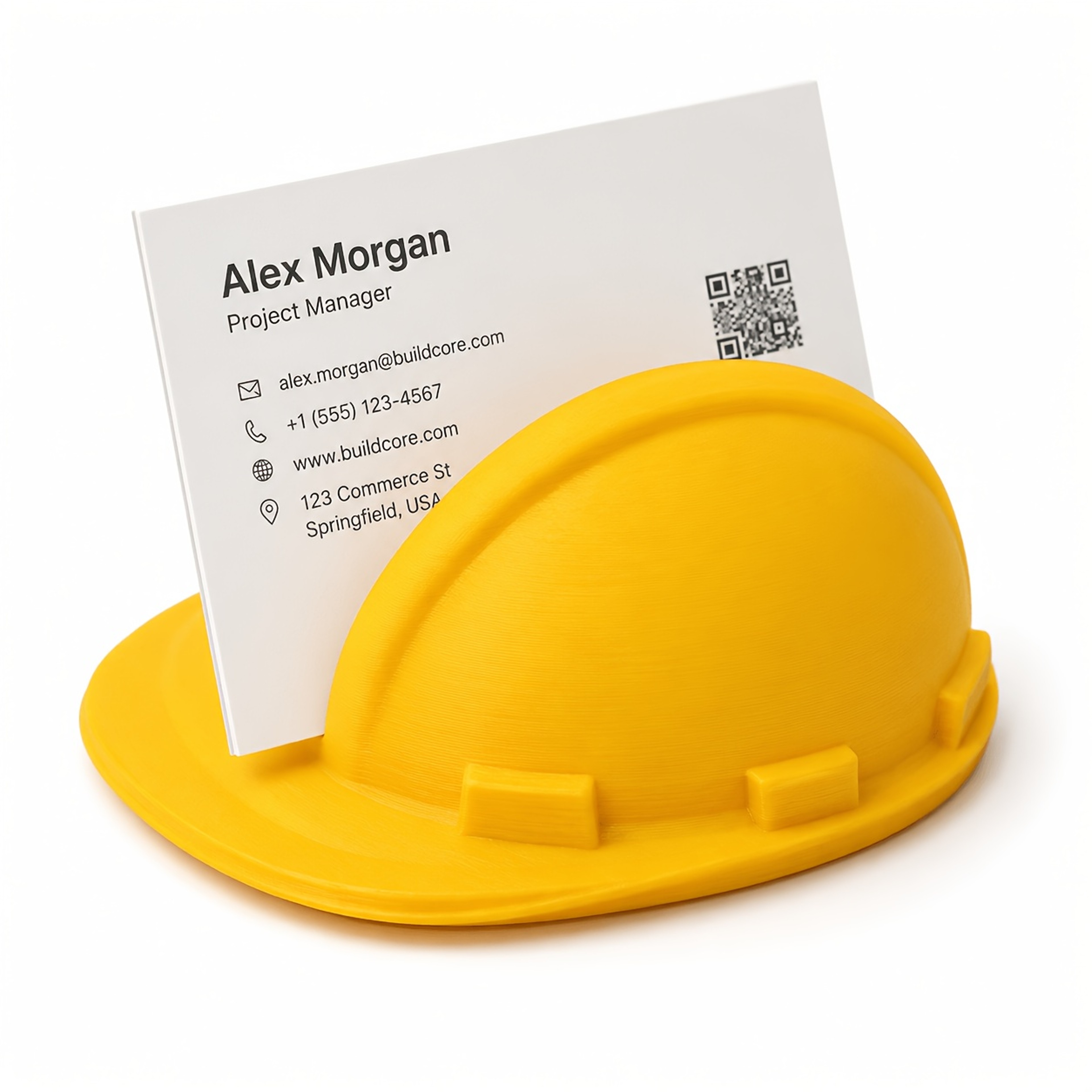 Printed Hard Hat Business Card Holder Industrial Desk Organizer for Office Decor – view 6